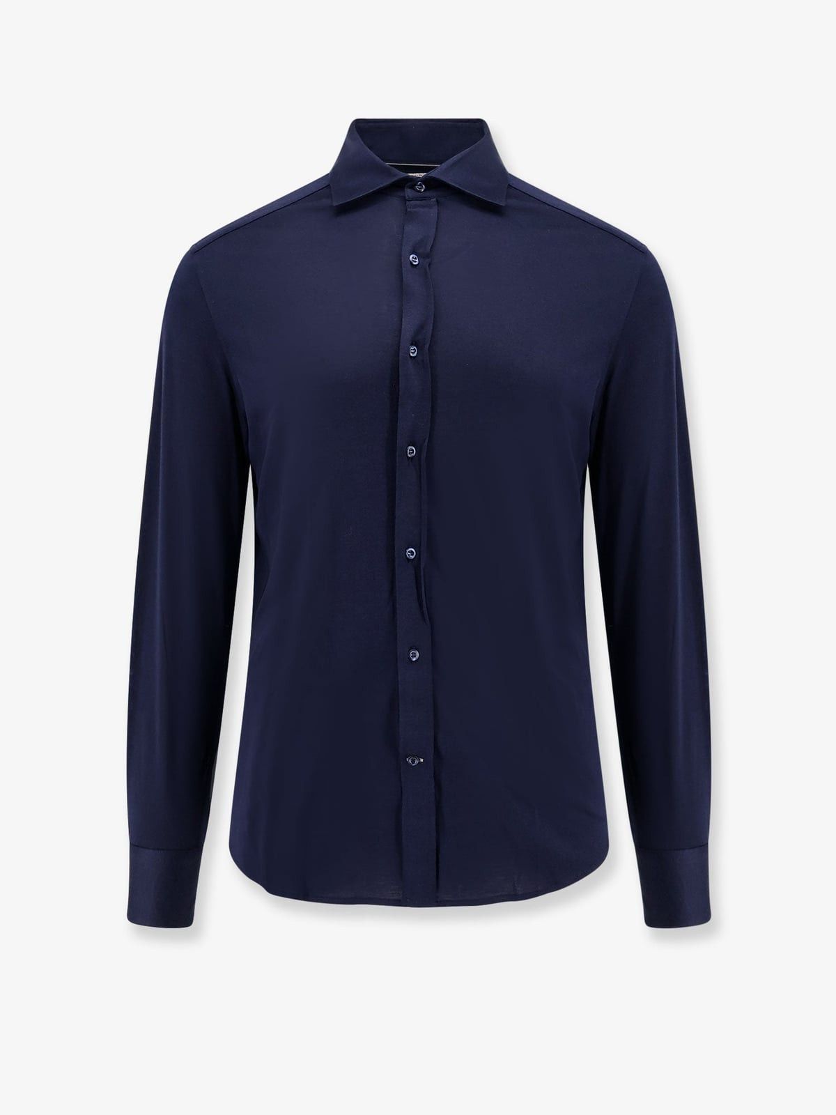Brunello Cucinelli Silk And Cotton Blend Shirt in Blue, Men's (Size M)