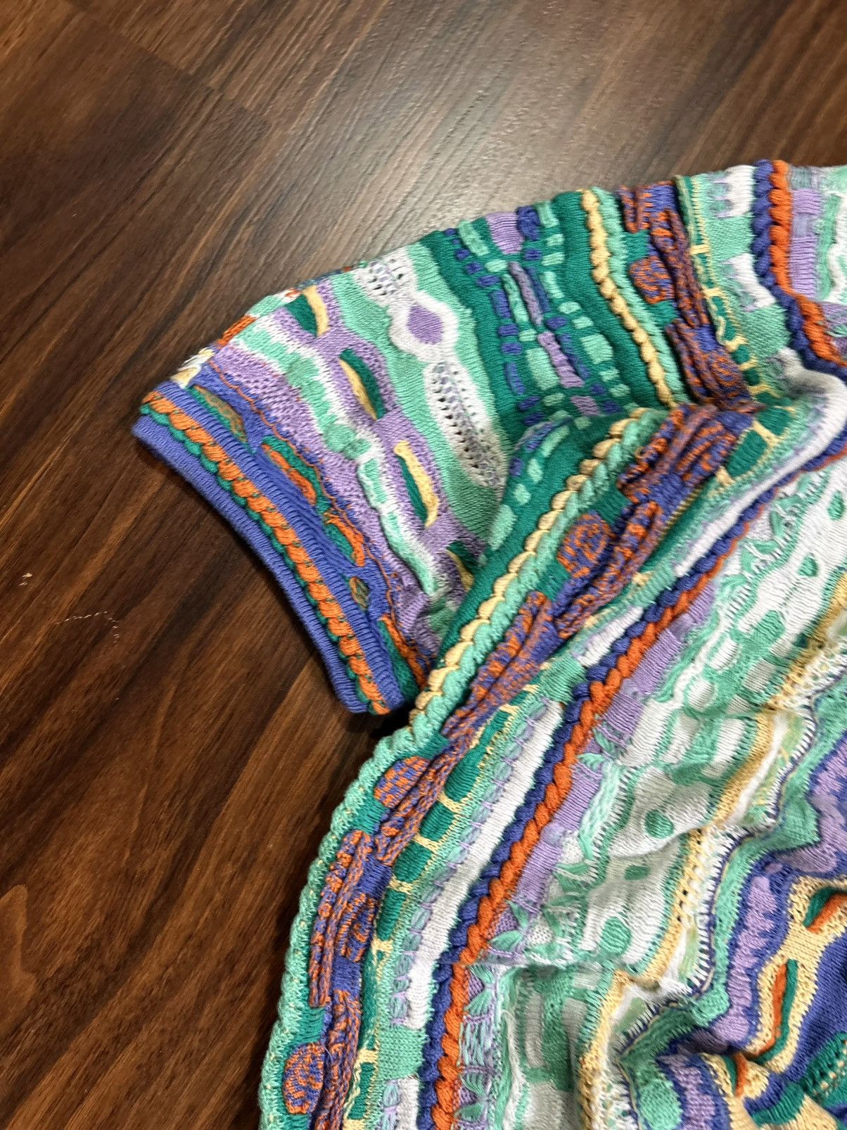 Coogi CRAZY RARE COOGI 3D MULTICOLOURED CABLE POLO KNIT Size US M / EU 48-50 / 2 - 3 Thumbnail