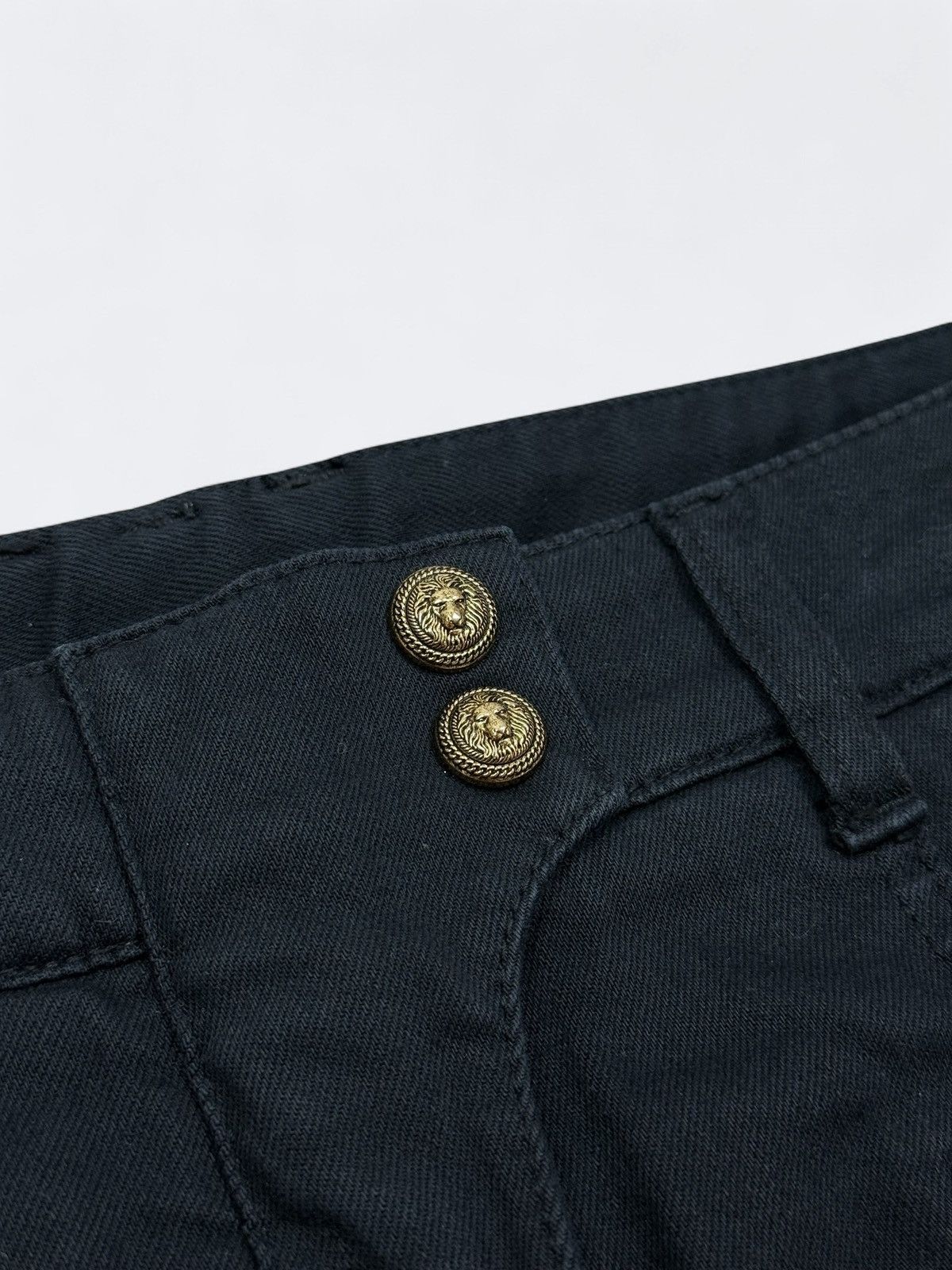 Balmain Balmain Navy Biker Jeans Pants Size 26" / US 2 / IT 38 - 7 Thumbnail