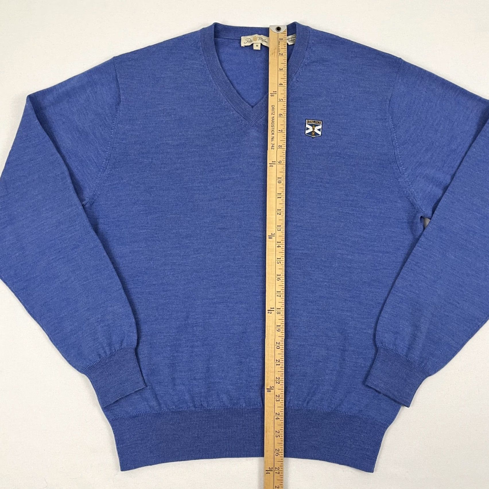Peter Millar Peter Millar Merino Wool Sweater Men Medium Blue Kinloch Golf Club Preppy Jumper Pullover Knit Embroidered Logo Classic Outdoor Preppy Mens Size US M / EU 48-50 / 2 - 5 Thumbnail