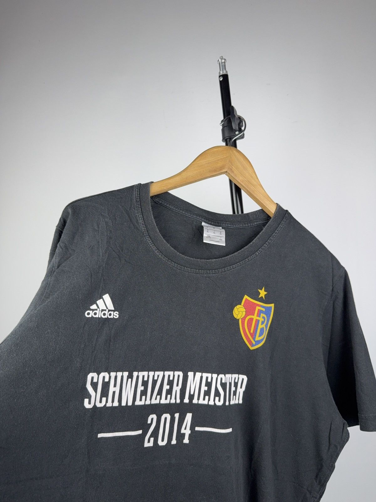 Adidas Vintage 00s Adidas FC Basel Schweizer Meister 2014 Tee XL Size US XL / EU 56 / 4 - 4 Thumbnail