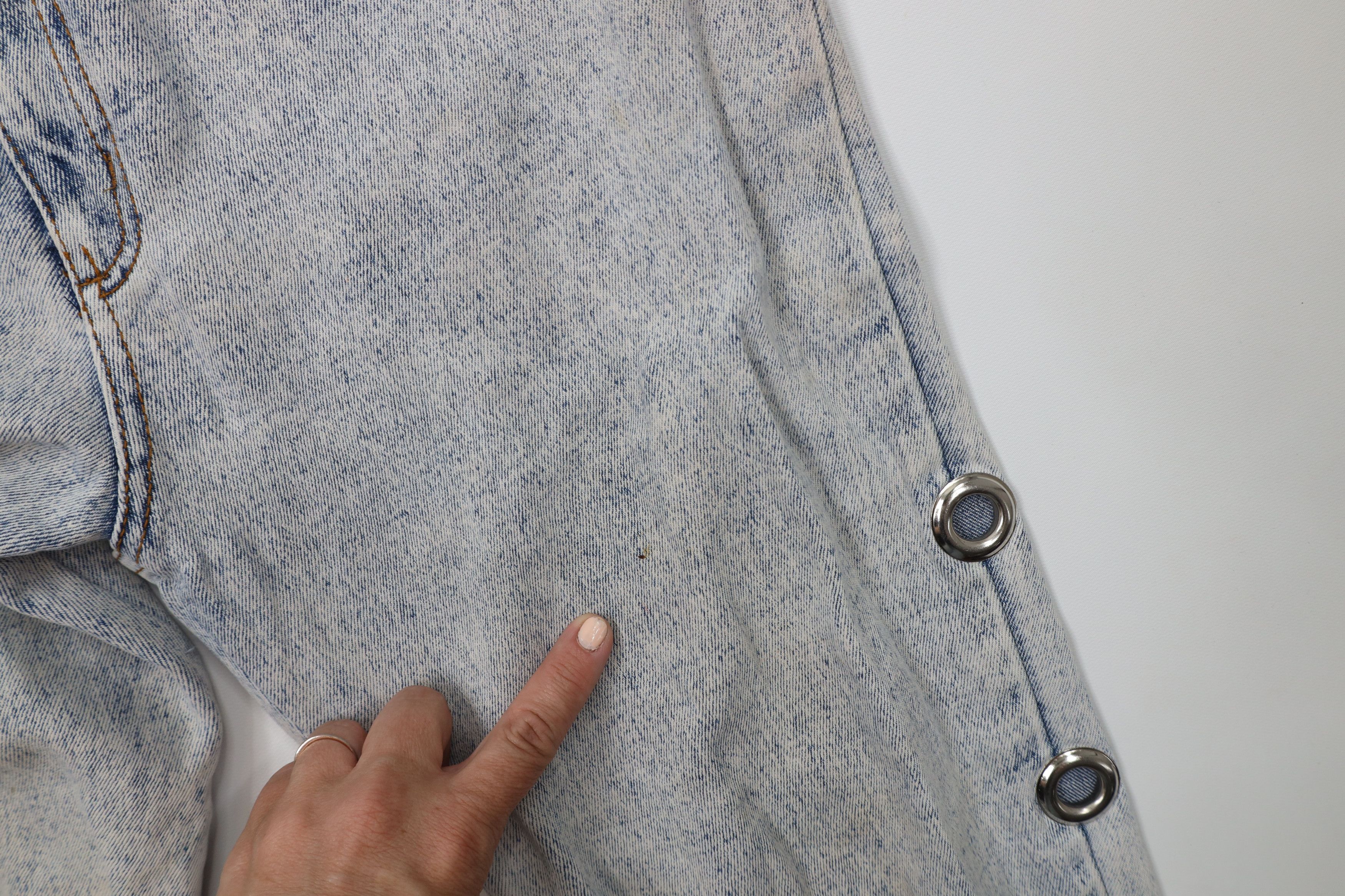 Vintage Vintage 90s Streetwear Acid Wash Rivet Tapered Leg Jeans Size 32" / US 10 / IT 46 - 8 Thumbnail