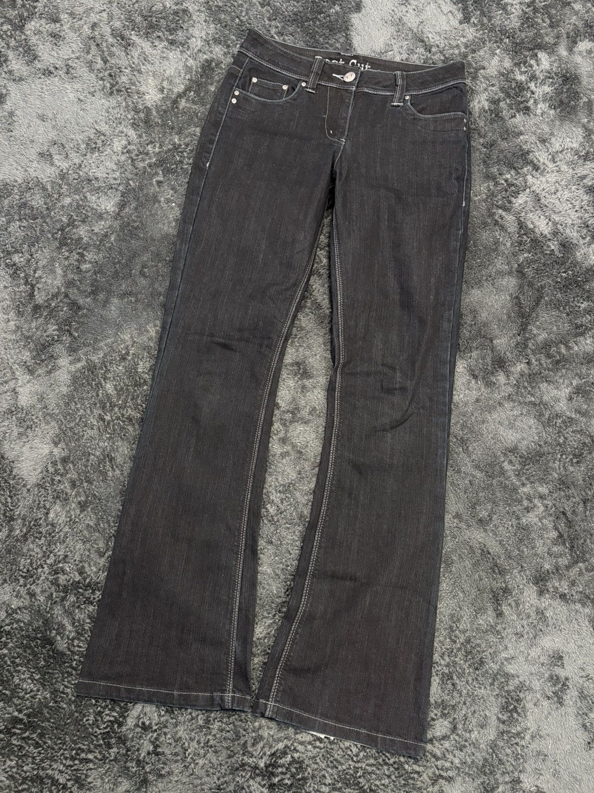 Hysteric Glamour Vintage Y2K Bootcut Flared Black Denim Jeans Size 27" / US 4 / IT 40 - 1 Thumbnail