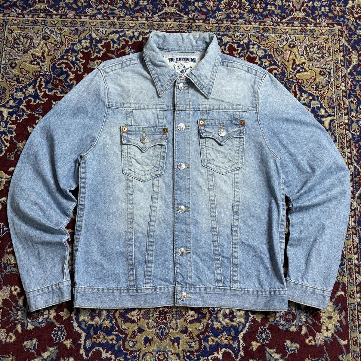 True Religion True Religion Trucker Jeans Jacket Levis type 3 style Y2k Size US L / EU 52-54 / 3 - 2 Thumbnail