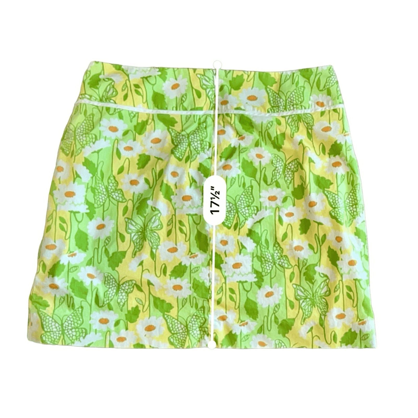 Lilly Pulitzer Lilly Pulitzer VNTG Socialite Butterfly Daisy Mini Skirt 8 Size 30" / US 8 / IT 44 - 6 Thumbnail