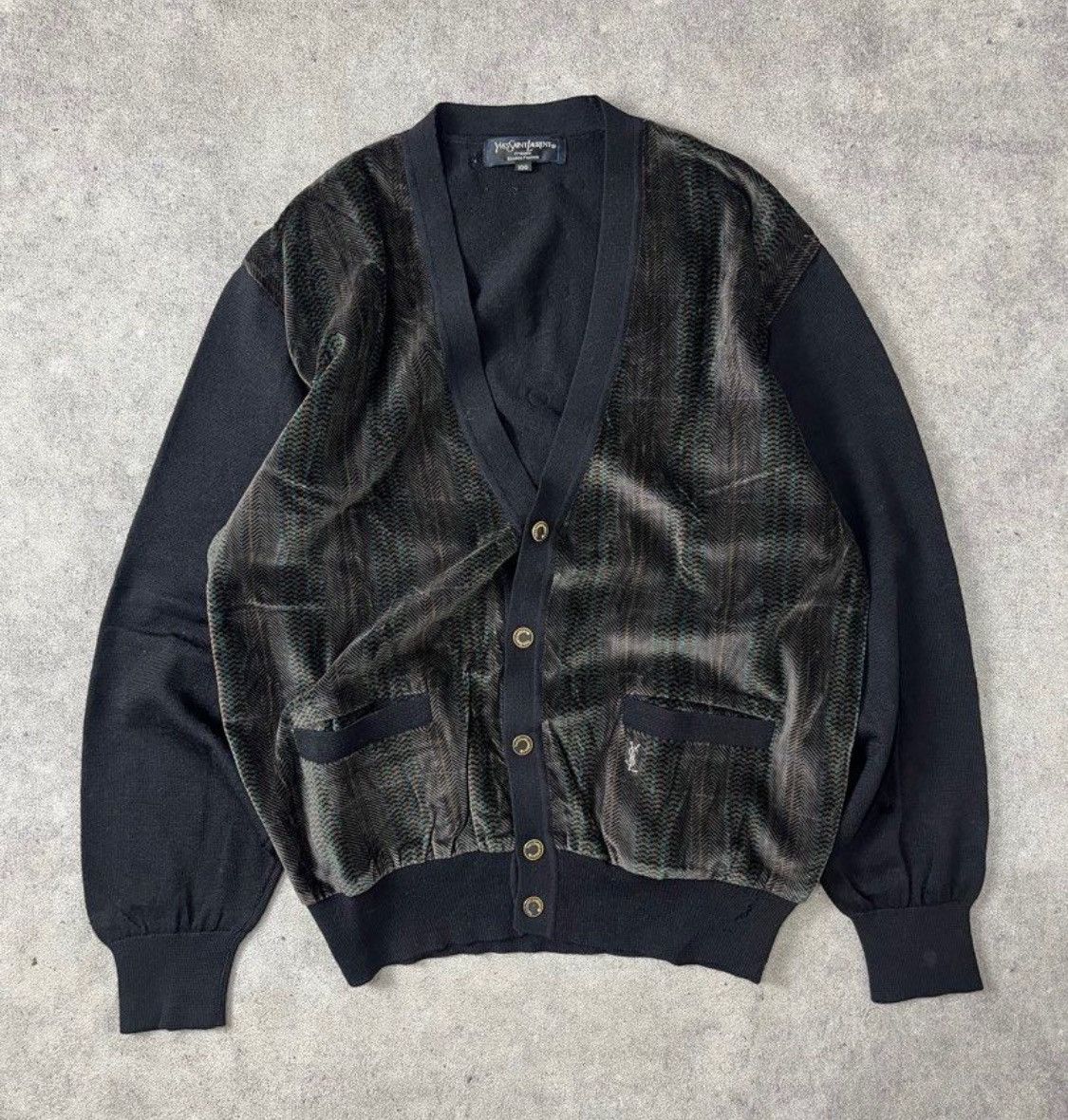 Yves Saint Laurent Vtg YSL cardigan Size US L / EU 52-54 / 3 - 1 Thumbnail