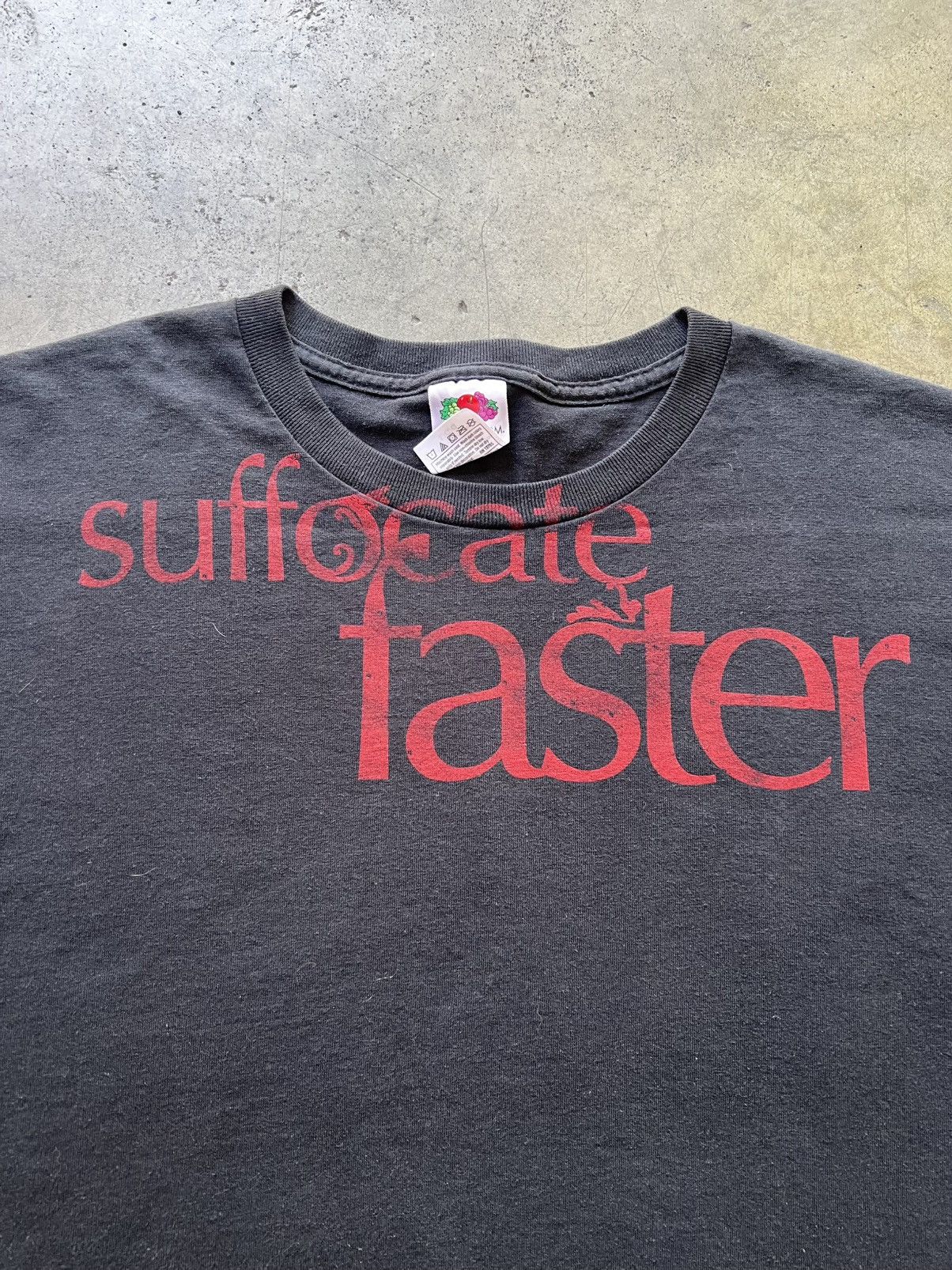 ‘00s Suffocate Faster Band Tee Shirt Nirvana MCR NYHC Metal