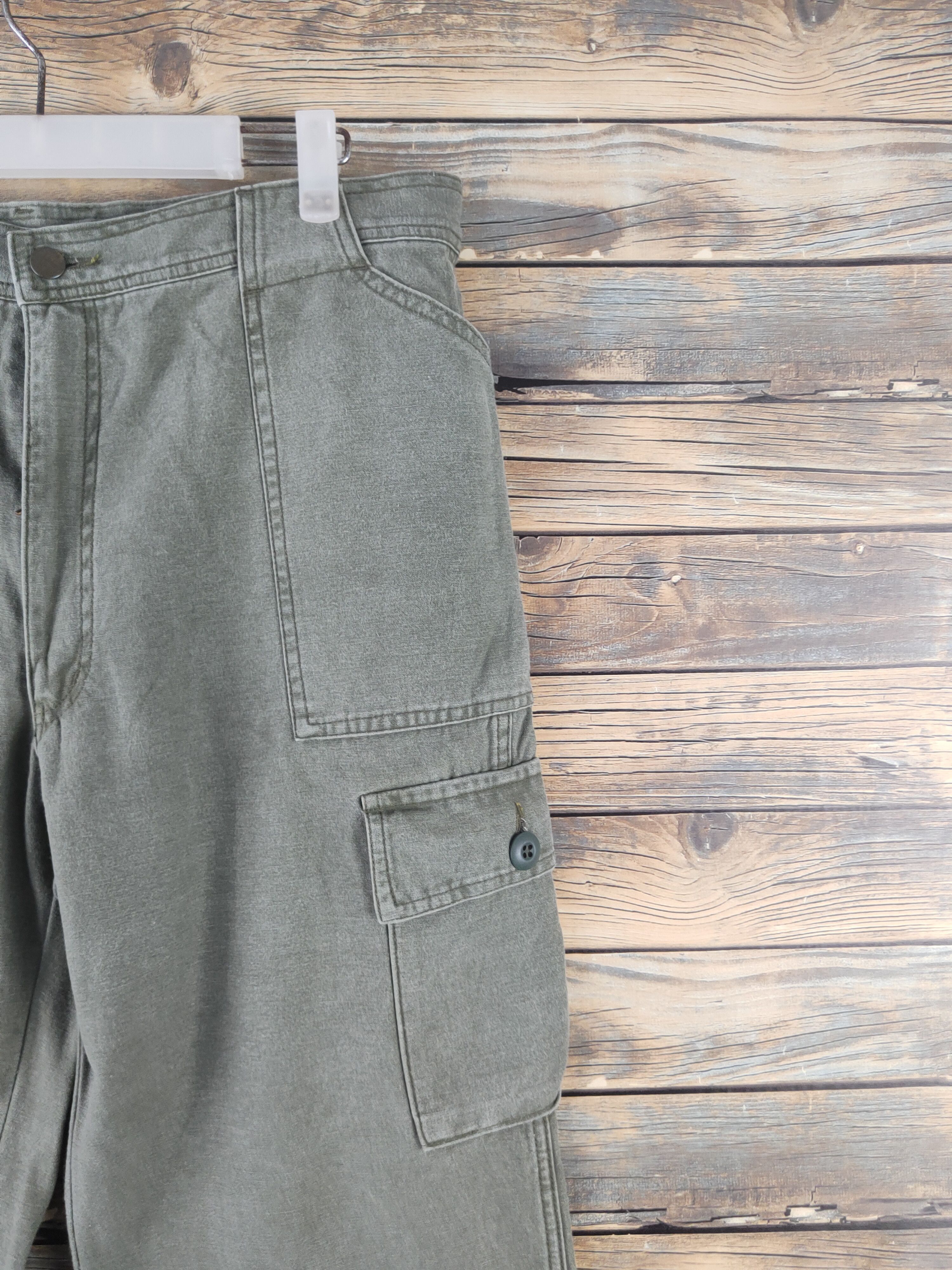 Japanese Brand DL Spurtion Army Green Multipocket Cargo Pants #1915 Size US 34 / EU 50 - 5 Thumbnail