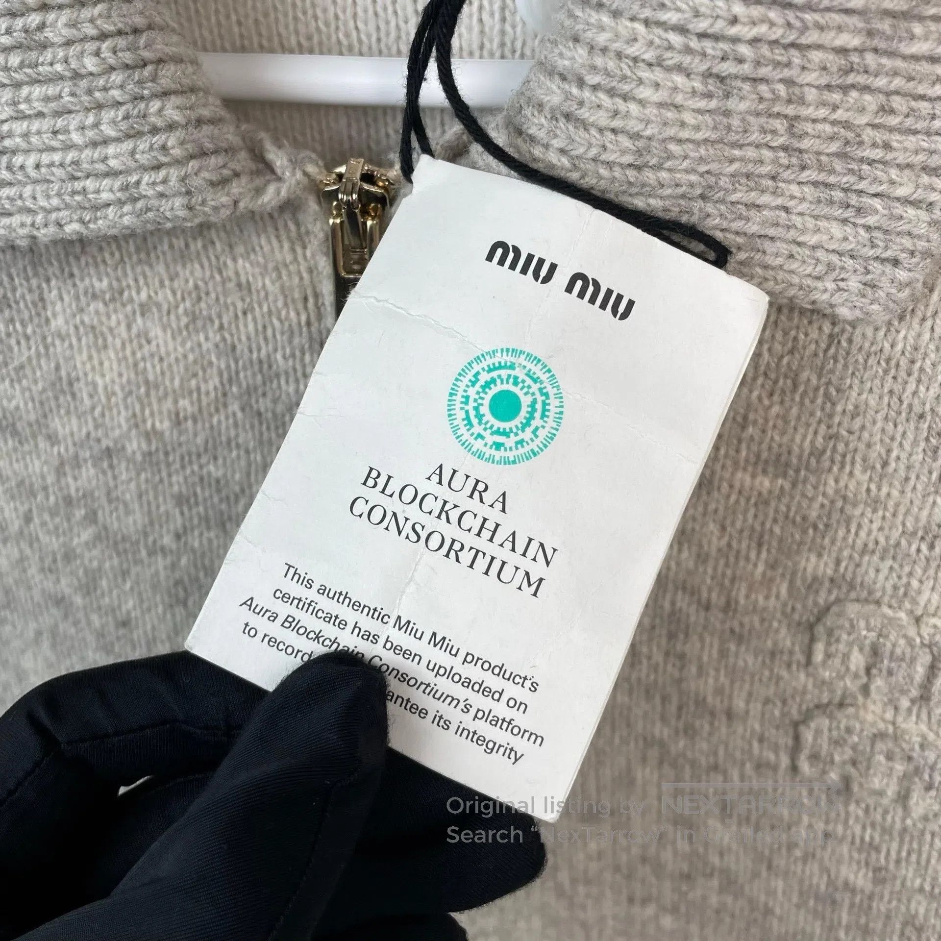Miu Miu Miu Miu Oatmeal gray cashmere zip-up coat size 36| Size XS / US 0-2 / IT 36-38 - 5 Thumbnail