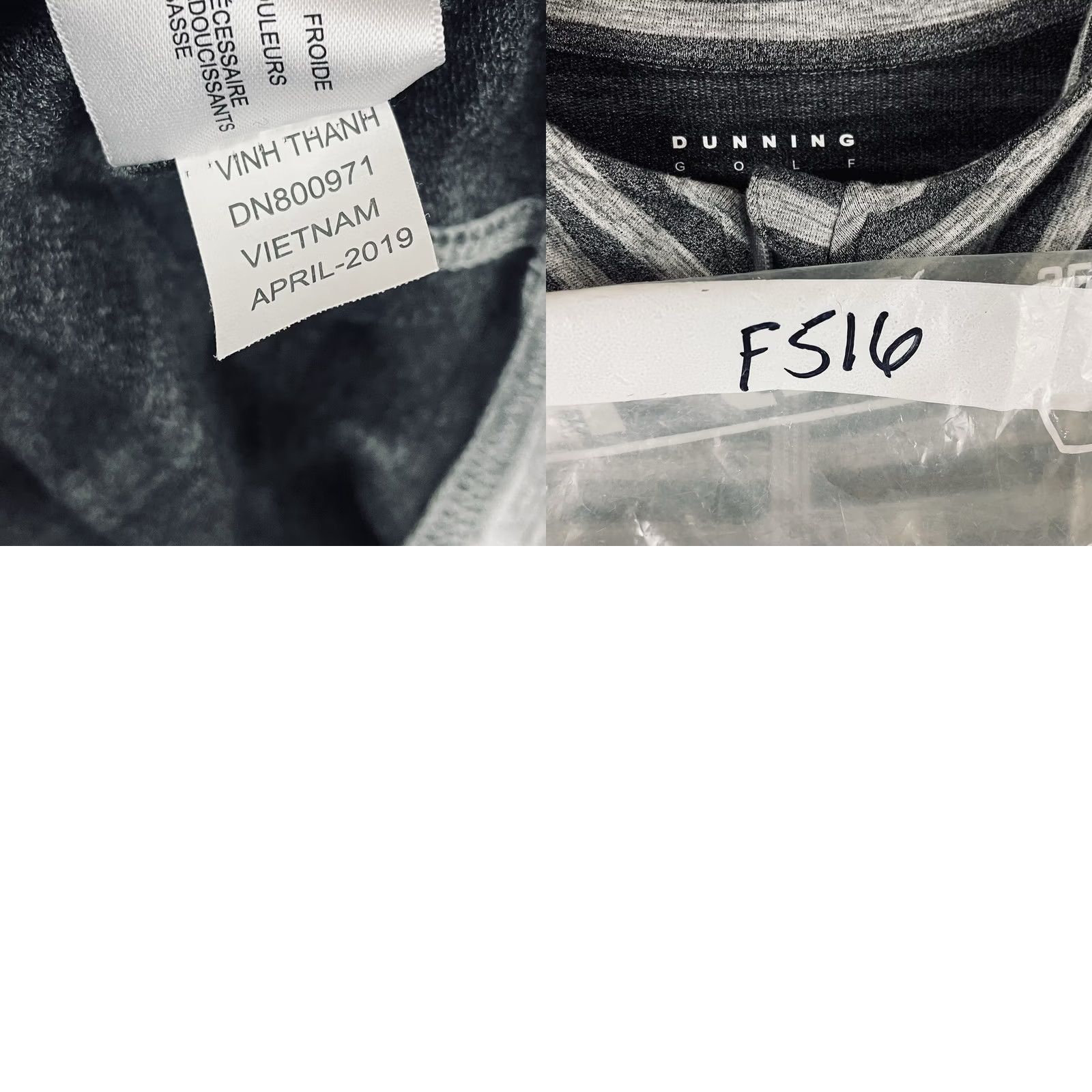 Vintage Dunning Golf Pullover Men's Large Gray Striped Casual Performance 1/4 Zip F516 Size US L / EU 52-54 / 3 - 9 Thumbnail