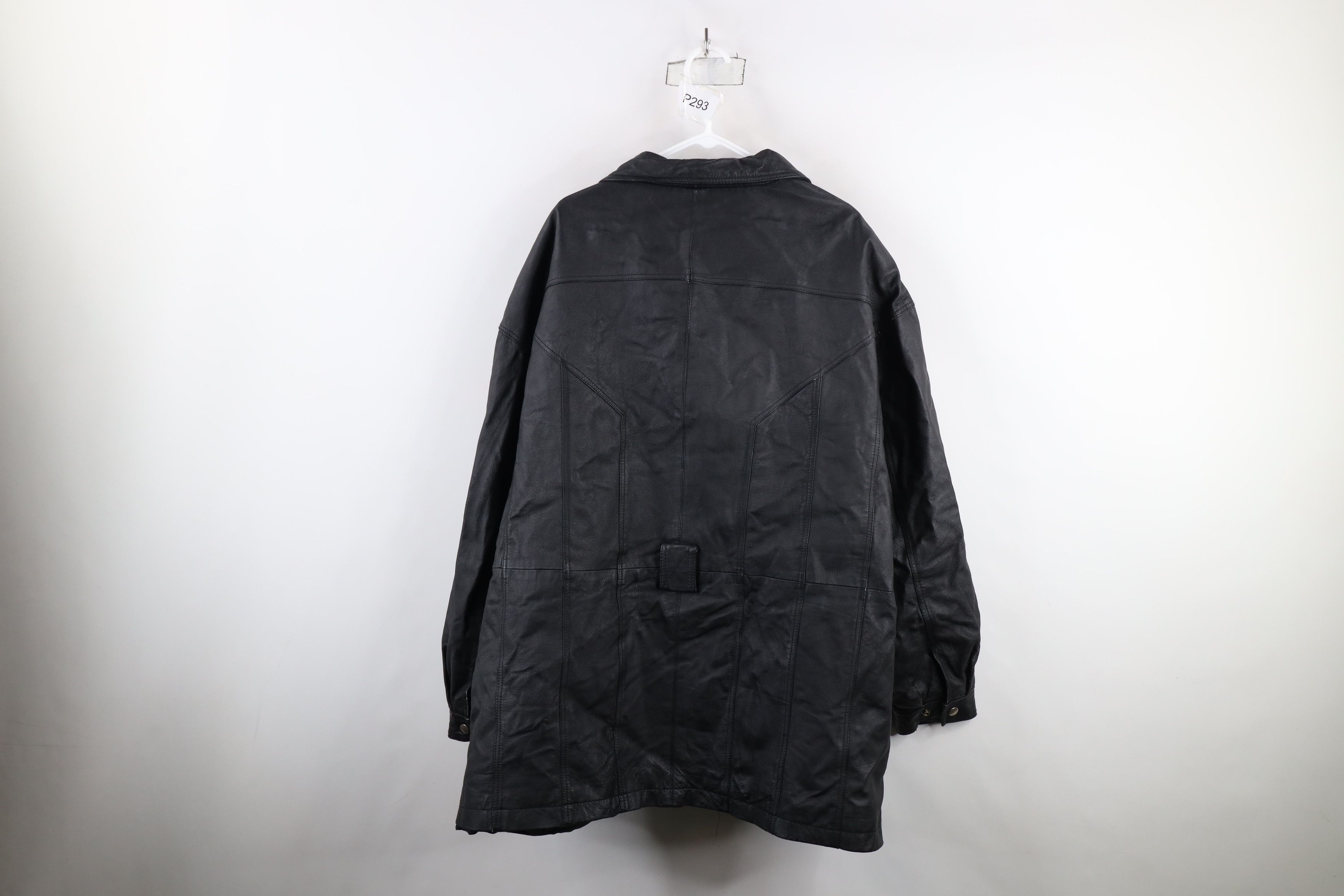 Vintage Vintage 90s Streetwear Full Zip Leather Chore Barn Jacket Size US XXL / EU 58 / 5 - 14 Thumbnail