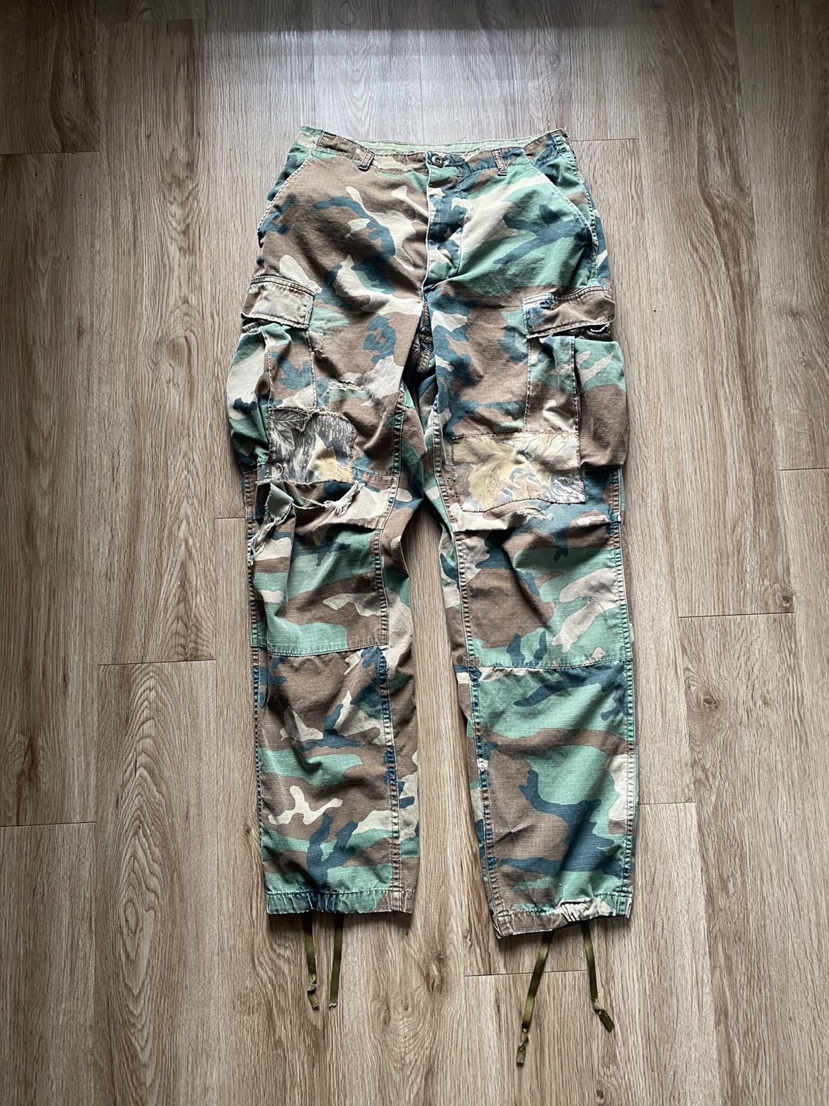 Vintage Military Camo Utility Tactical Cargo Pants