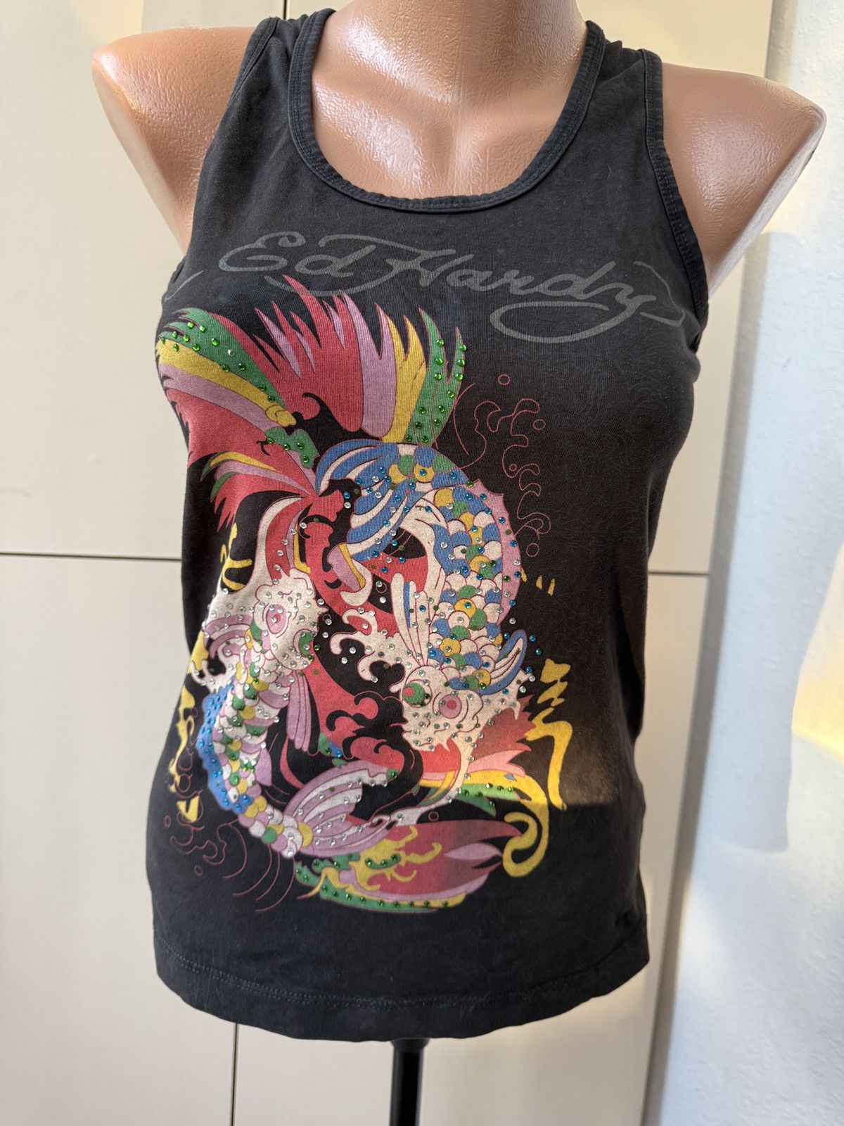 Ed Hardy Vintage Ed Hardy Tank Top faded Fish Size S / US 4 / IT 40 - 4 Thumbnail
