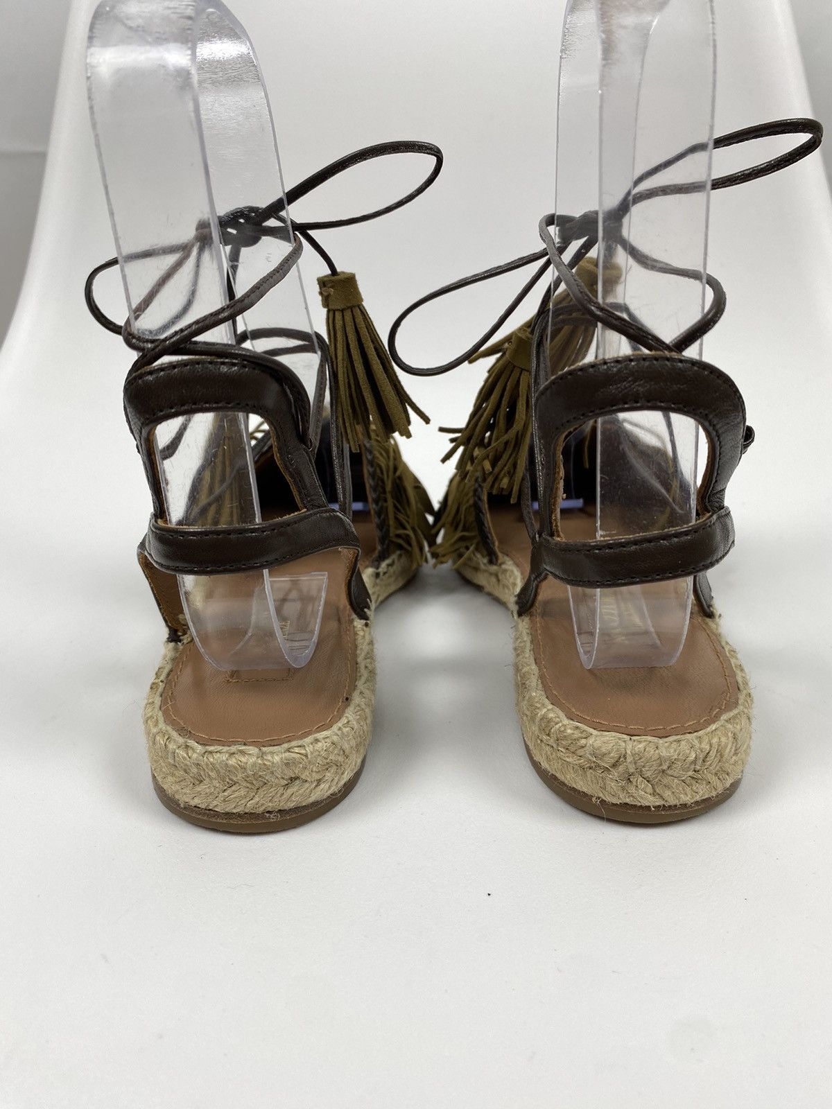 Aquazzura Aquazzura Pocahontas Fringed Suede Lace-Up Espadrille Flats Size US 7 / IT 37 - 3 Thumbnail