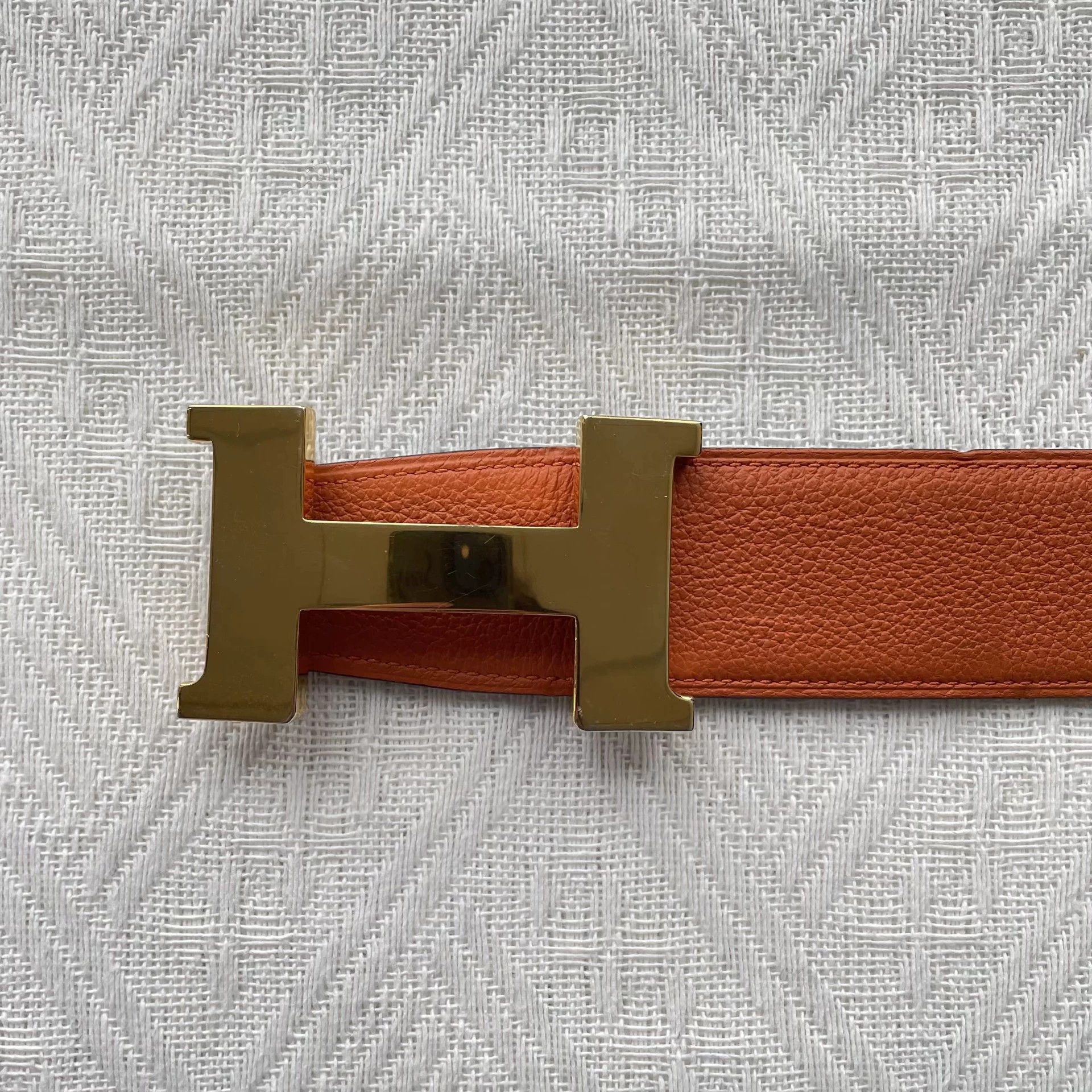 Hermes HERMES 98% Men's Black Reversible Leather Belt 112 Size ONE SIZE - 3 Thumbnail