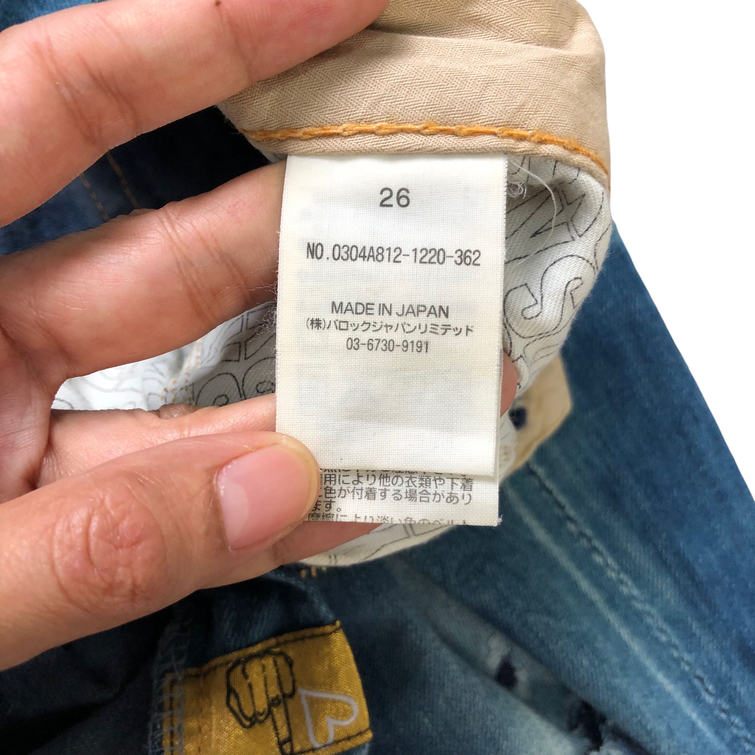 Japanese Brand TRASHED🔥 SLY JEANS COME ON IN LOW RISE DENIM PANT #7283-125 Size 31" - 12 Thumbnail
