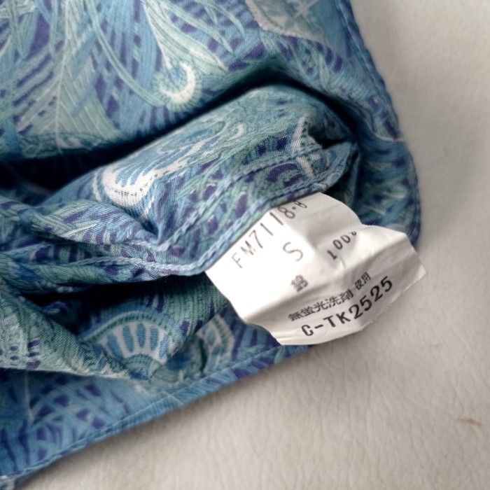 Designer × Liberty × Liberty London 90s liberty london peacock art floral spread collar shirt Size US M / EU 48-50 / 2 - 4 Thumbnail