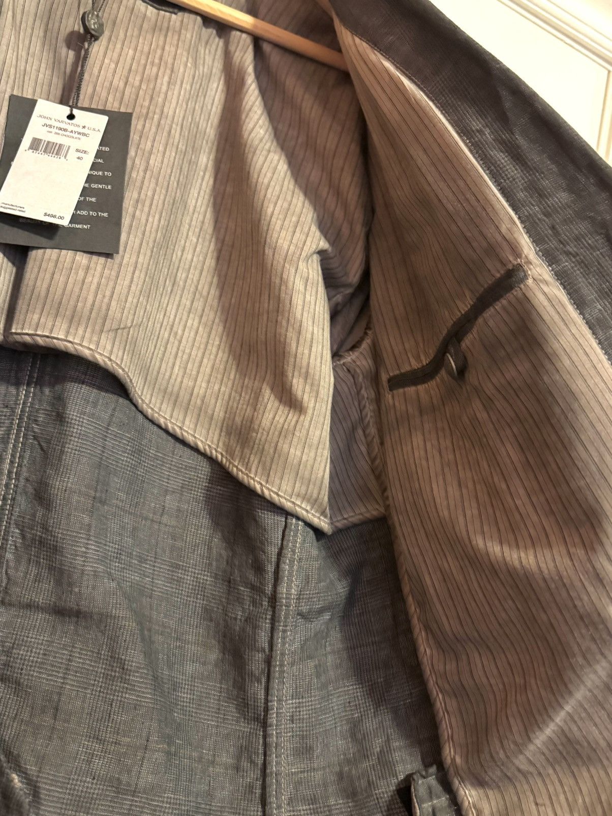 John Varvatos John Varvatos Cold Water Wash Blazer Jacket Brown Size 40 Size 40R - 8 Thumbnail