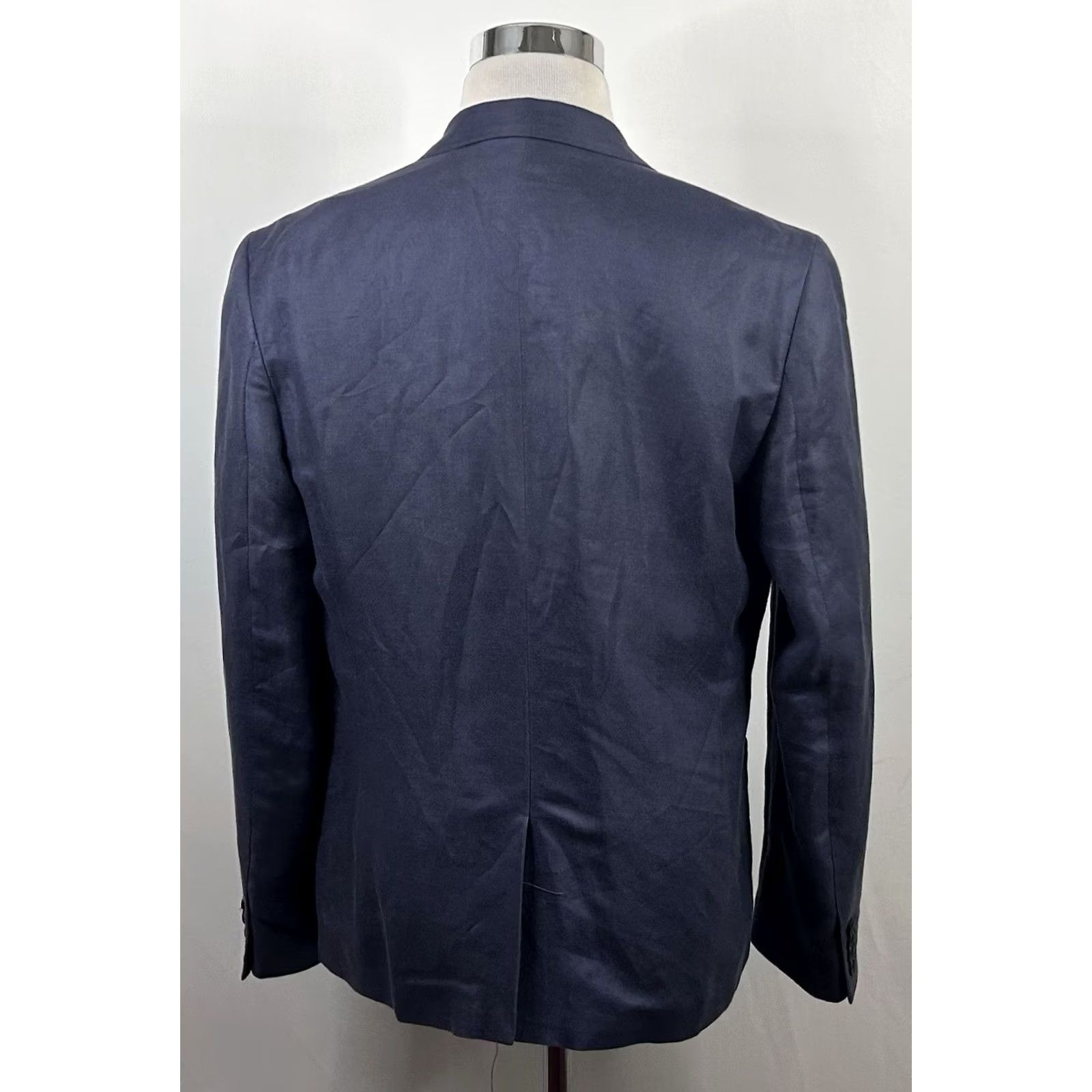H&M H&M 44R Sport Coat Linen Blend Blue Gray Two Button Lined Double Vented Jacket/Coat Mens Regular Medium? Size US XS / EU 42 / 0 - 6 Thumbnail