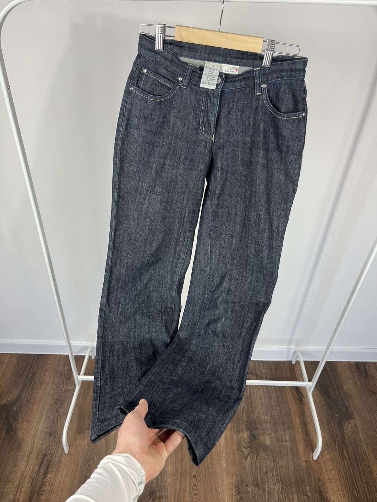 Other Y2K Studded Dark Wash Denim Jeans Rhinestone Back Pockets Size 27" / US 4 / IT 40 - 13 Thumbnail