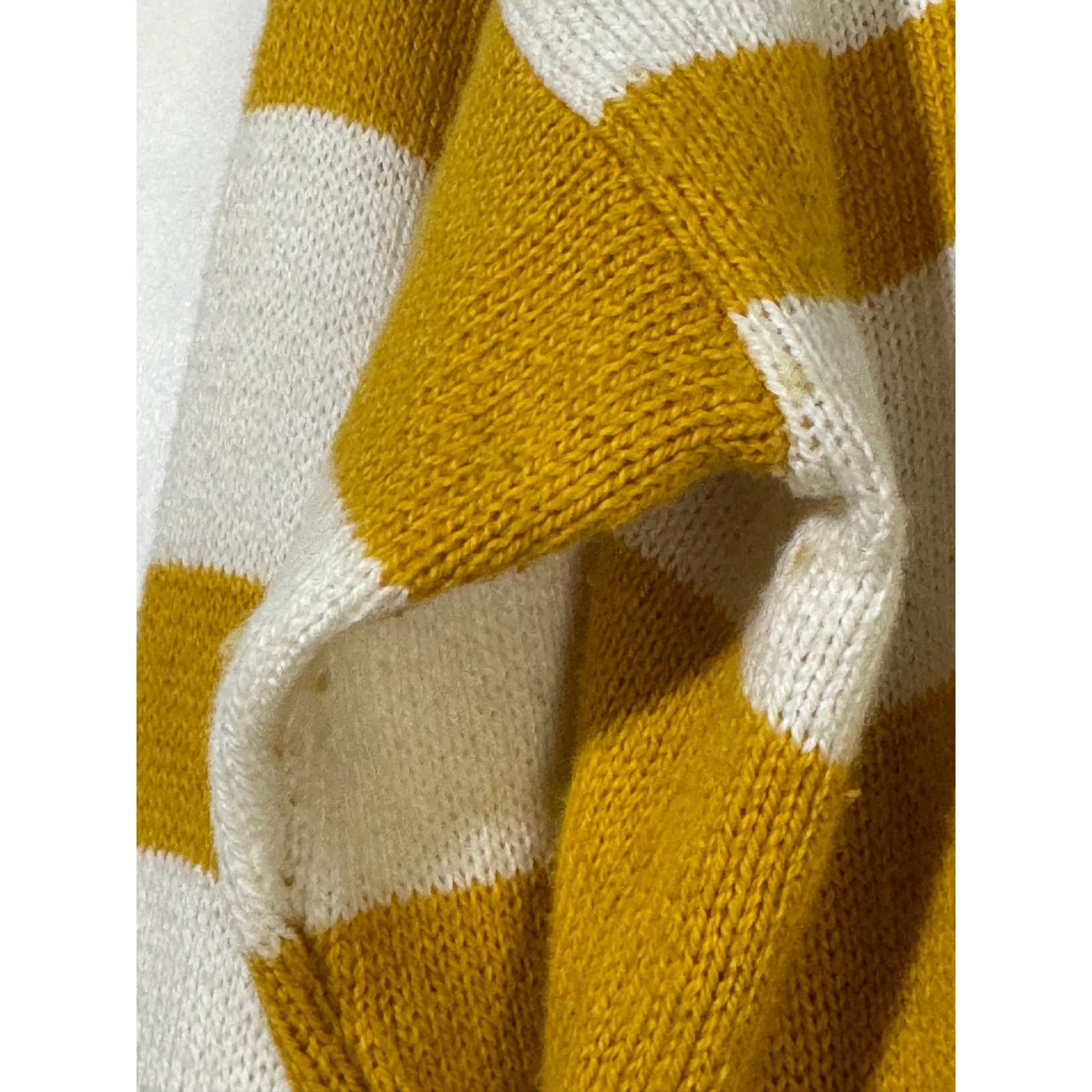 American Eagle Outfitters American Eagle Sweater Mustard Striped Wool Blend Medium Size M / US 6-8 / IT 42-44 - 4 Thumbnail