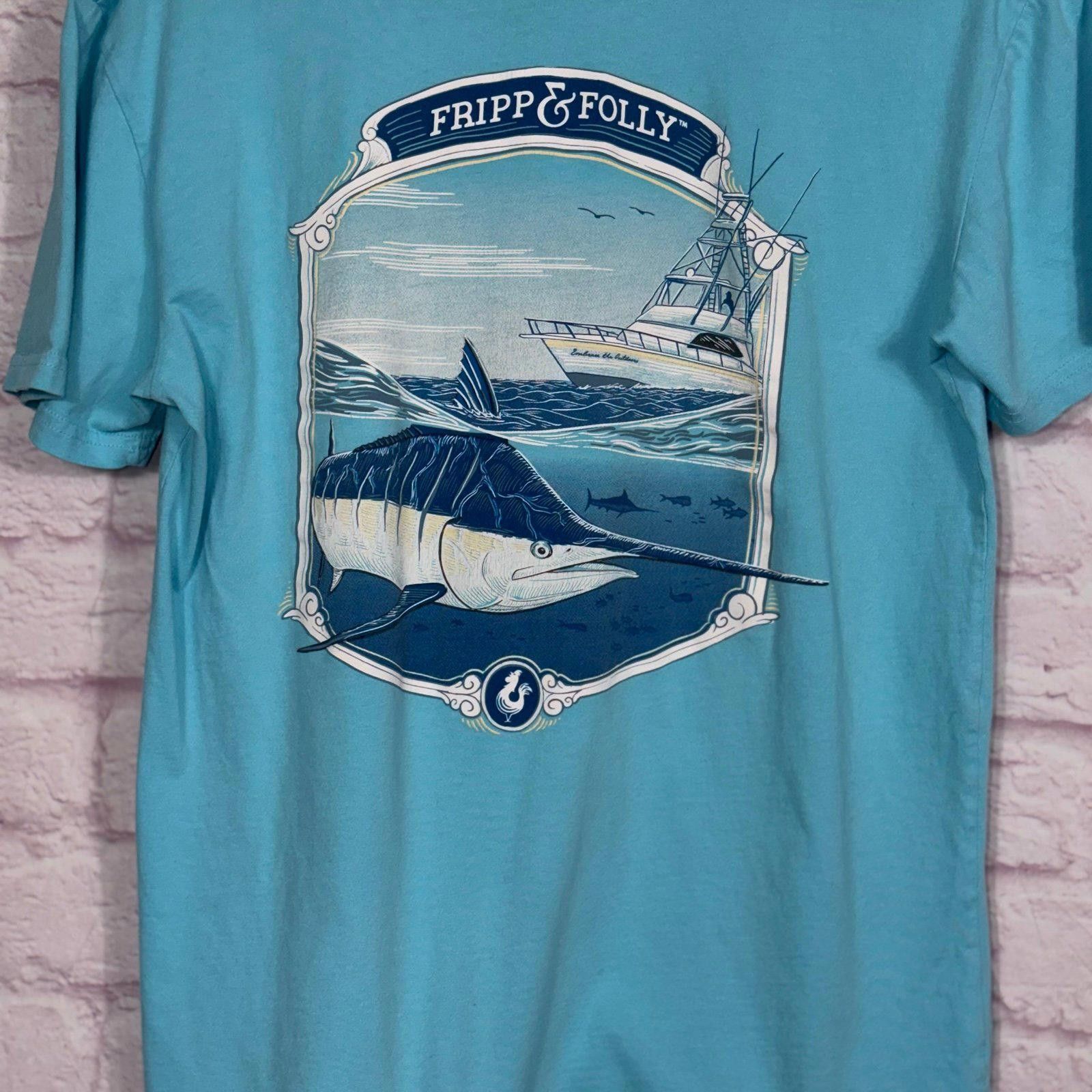Other Fripp & Folly Blue Graphic T-Shirt - Size M Size US M / EU 48-50 / 2 - 5 Thumbnail