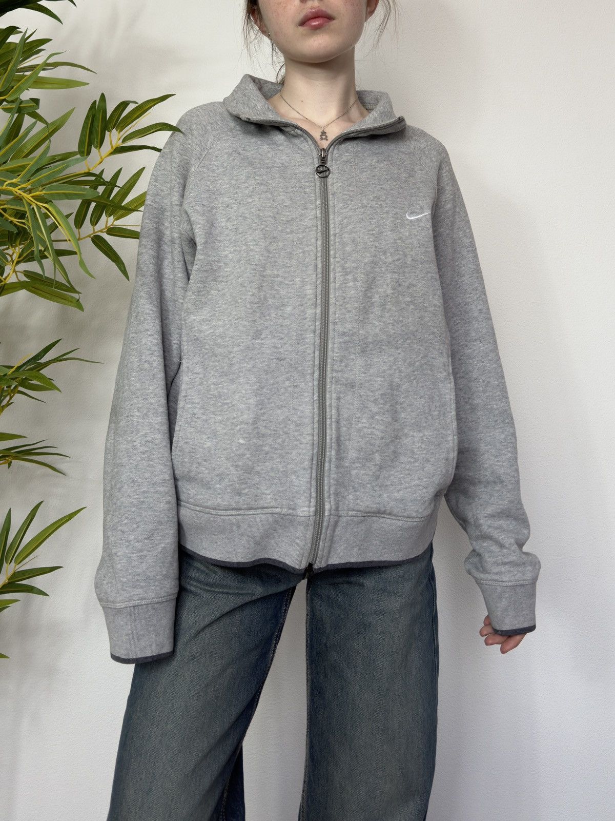 Nike 1990s NIKE MINI SWOOSH ZIP SWEATSHIRT Size L / US 10 / IT 46 - 1 Thumbnail