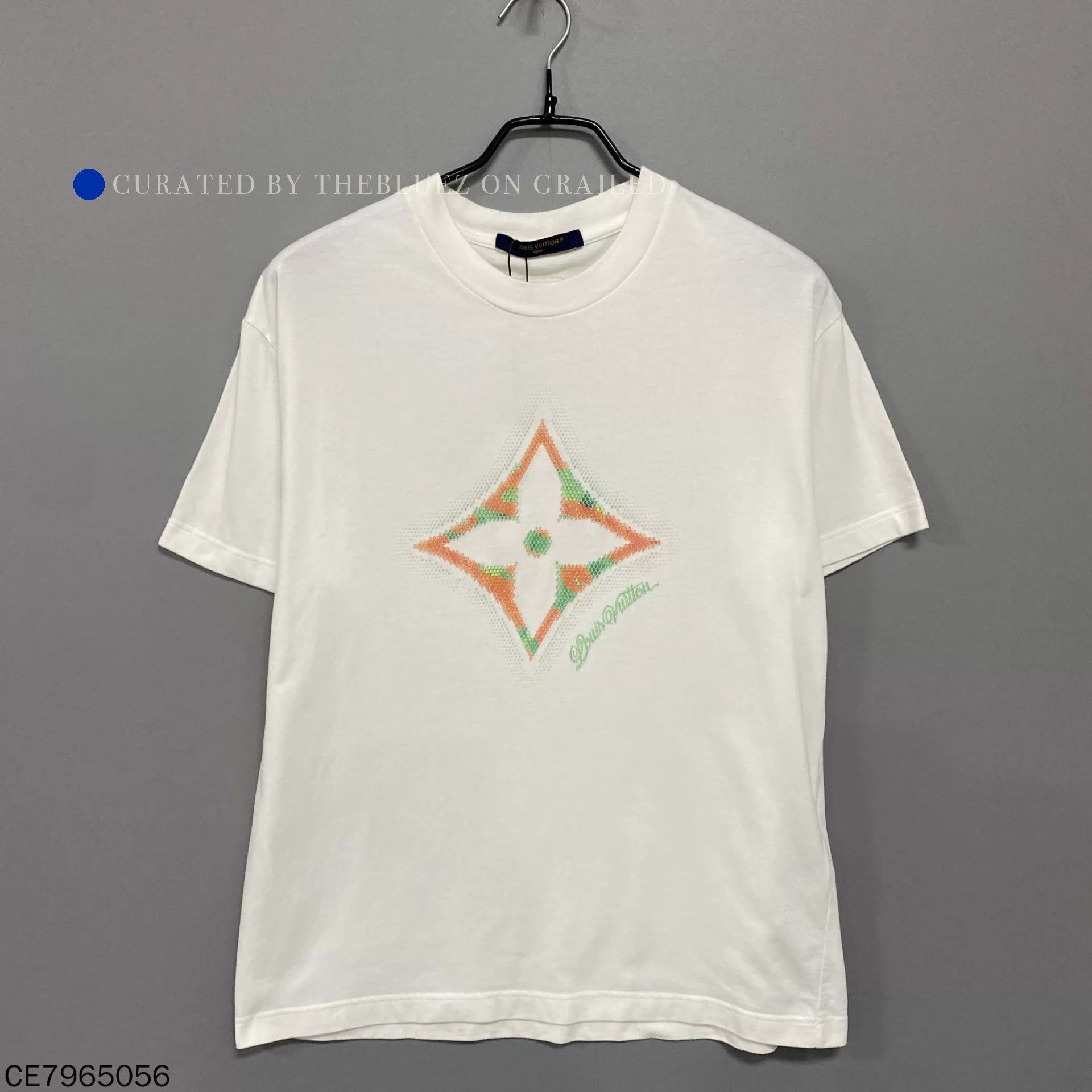 Louis Vuitton White Crystal Logo Short Sleeve Tee - Size XS Size US XS / EU 42 / 0 - 1 Thumbnail