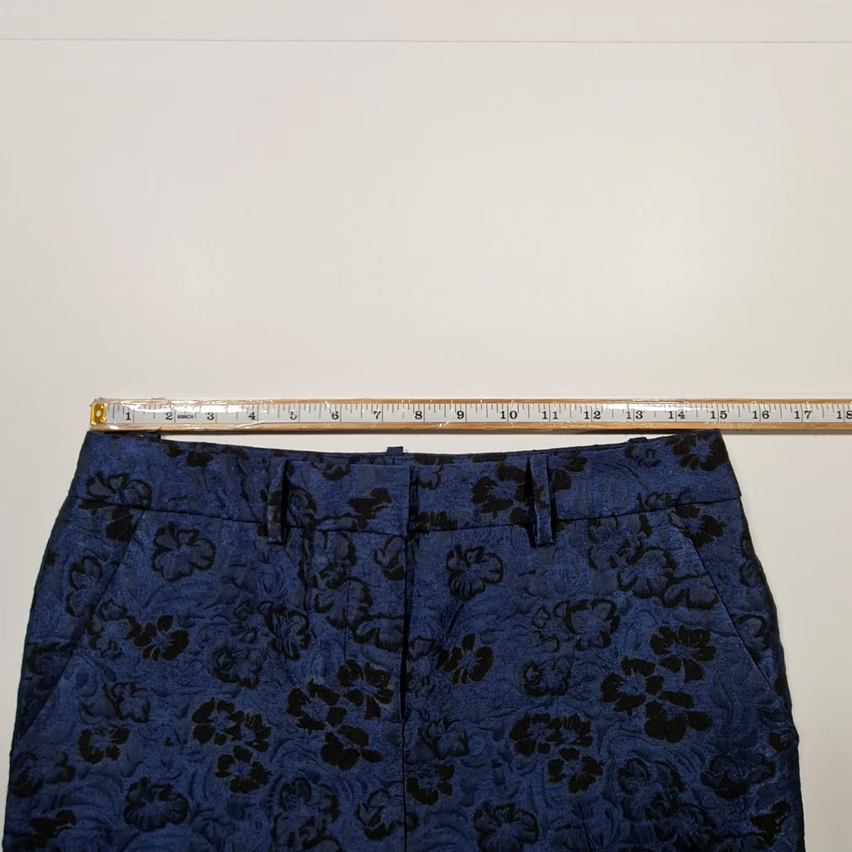 Jack Wills Jack Wills Dress Pants Floral Blue 8 UK Trousers Woman High Rise Regular Pockets Size 30" / US 8 / IT 44 - 5 Thumbnail