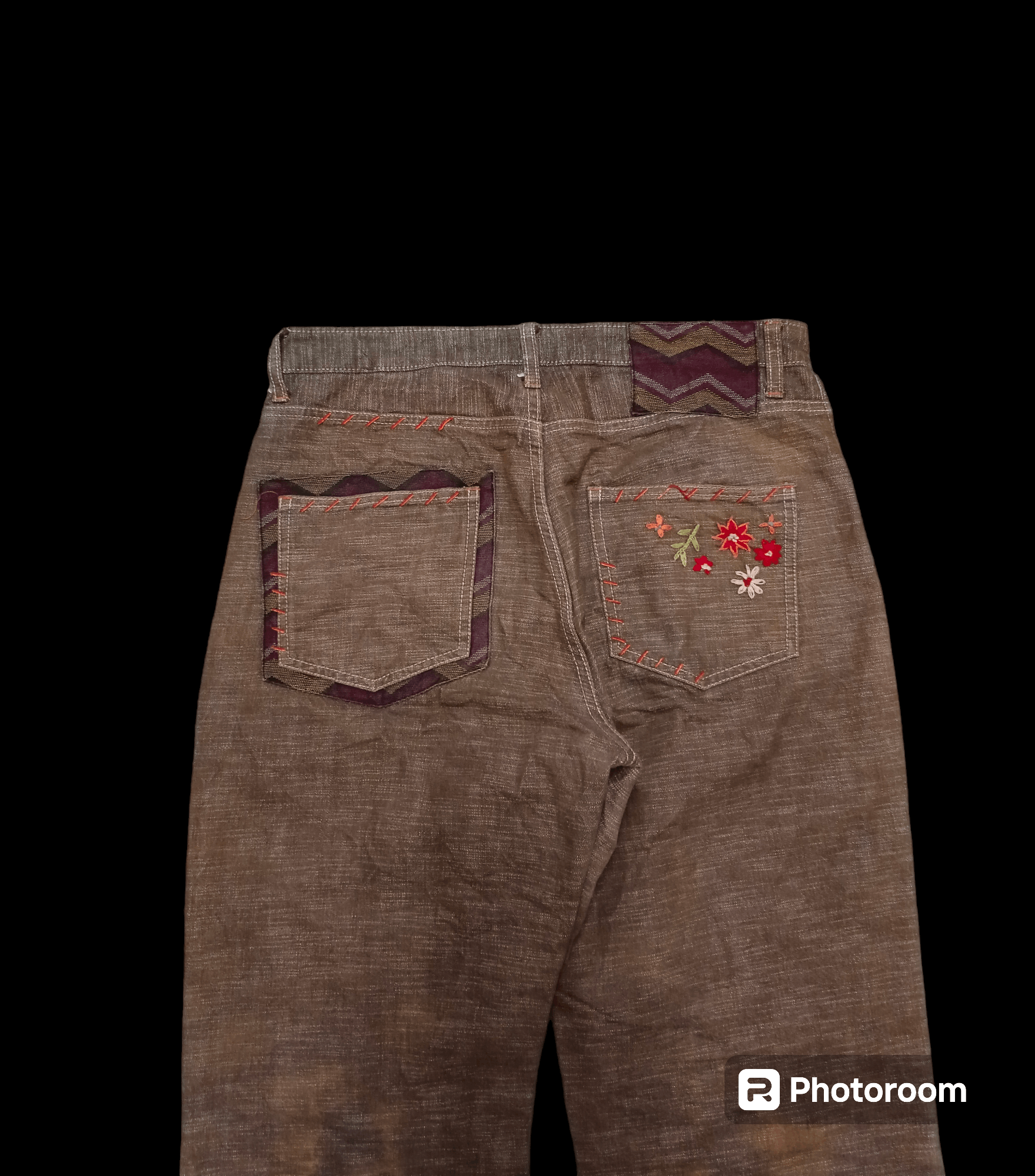 Japanese Brand FLARE RUSTY WILD KHAKIS DENIM PANTS Size US 33 - 4 Thumbnail