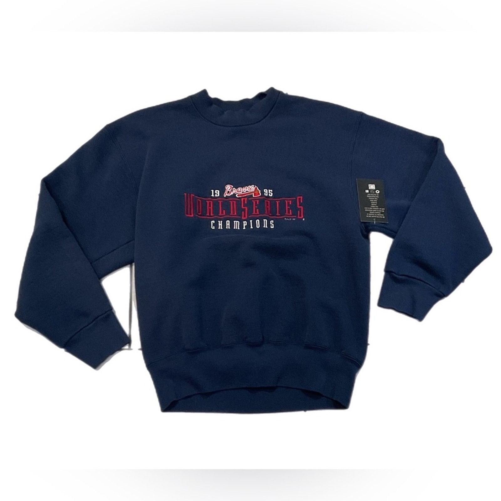 Salem Sportswear Vintage 90s Braves World Series Champions Sweater Size US M / EU 48-50 / 2 - 1 Thumbnail