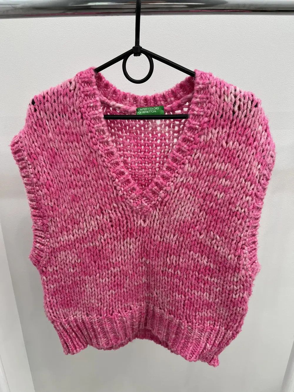 United Colors Of Benetton United Colors Of Benetton Heavy Knit Vest Size L / US 10 / IT 46 - 1 Thumbnail