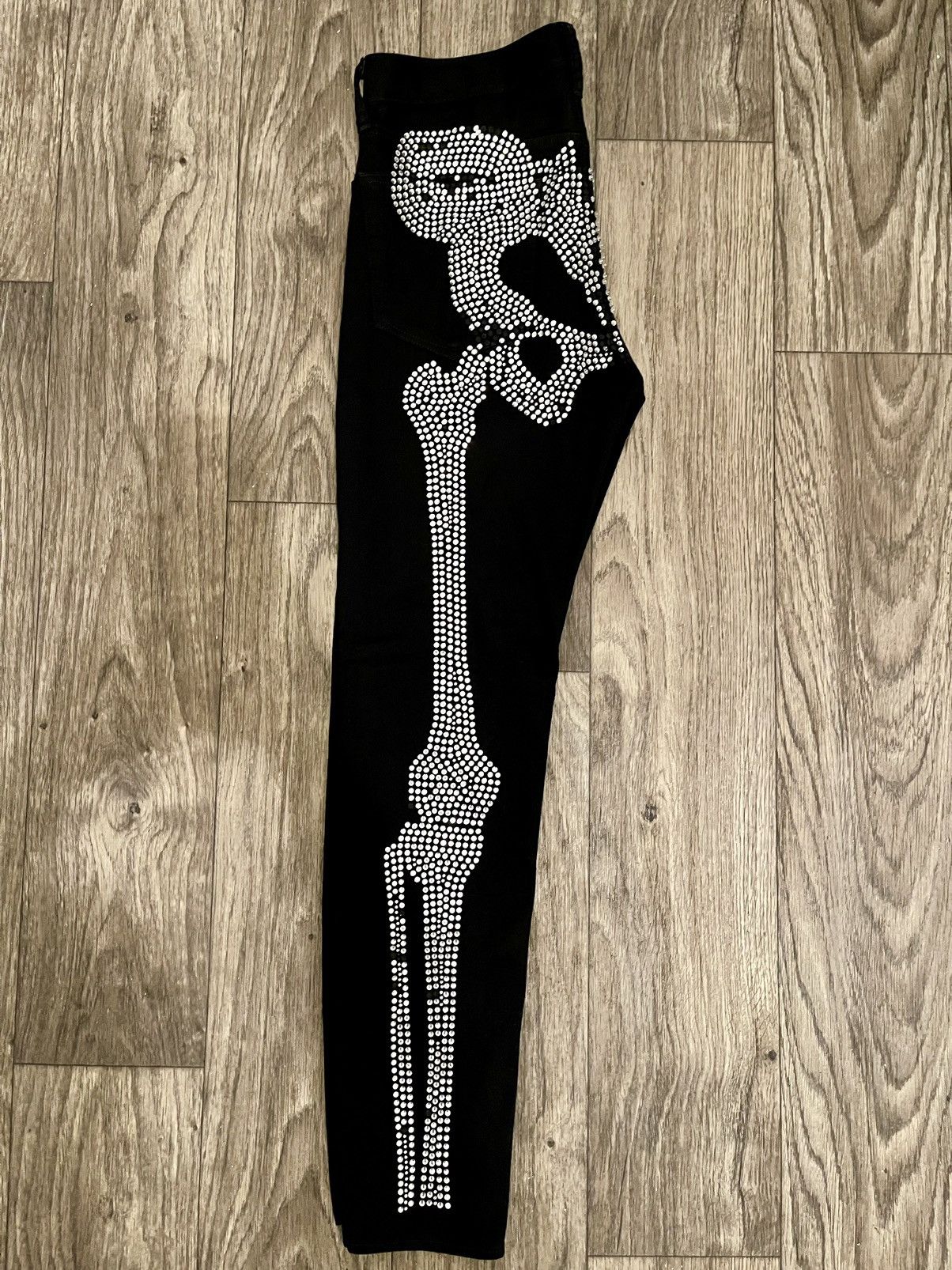 Other Swarovski Skeleton Bone Denim Jeans 32/30 Size US 32 / EU 48 - 2 Thumbnail