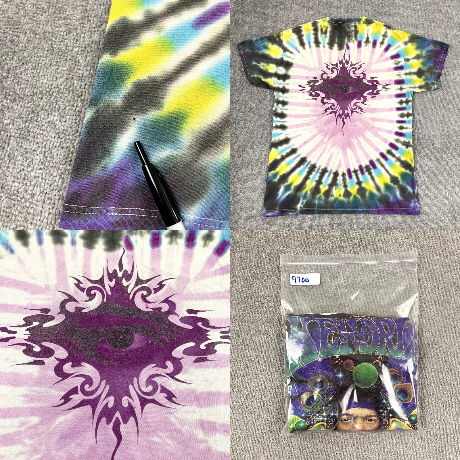 Delta VINTAGE JIMI HENDRIX Shirt Mens L Tie Dye Graphic Tee AOP All Over 90s 1997 Shirt Graphic Print Men T-Shirt Delta Pro Weight 90s Music Size US L / EU 52-54 / 3 - 8 Thumbnail