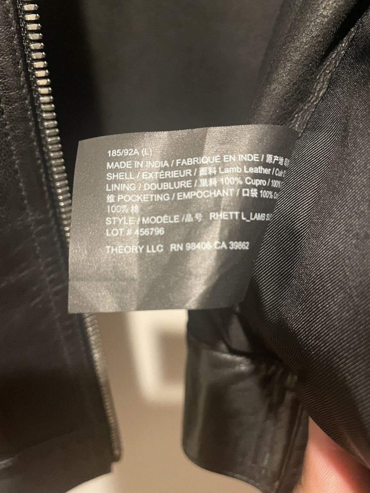Theory Men’s Theory leather jacket Size US L / EU 52-54 / 3 - 4 Thumbnail