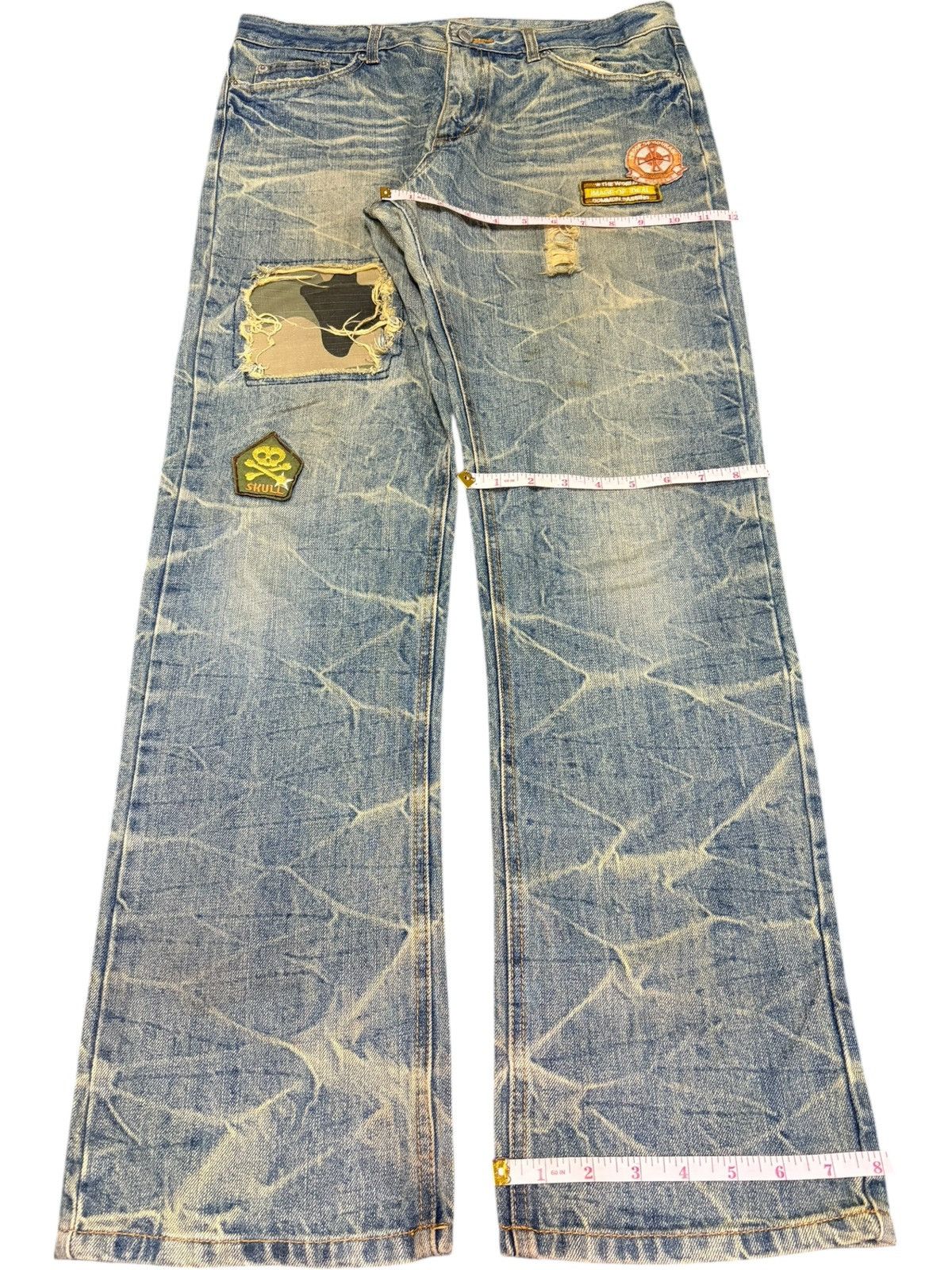 Diesel Vintage Japanese Brand Rusty Wash Patch Distress Jeans Size 34" / US 12 / IT 48 - 8 Thumbnail