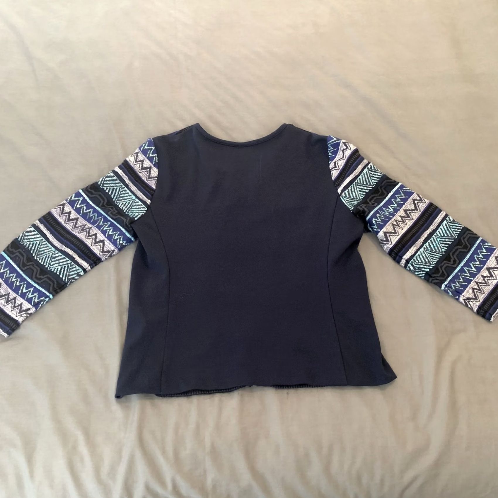 Vintage VINTAGE? No — Ruby Rd Sweater Womens 10 Zip Up Geometric Pattern Pockets Jacket Size L / US 10 / IT 46 - 6 Thumbnail