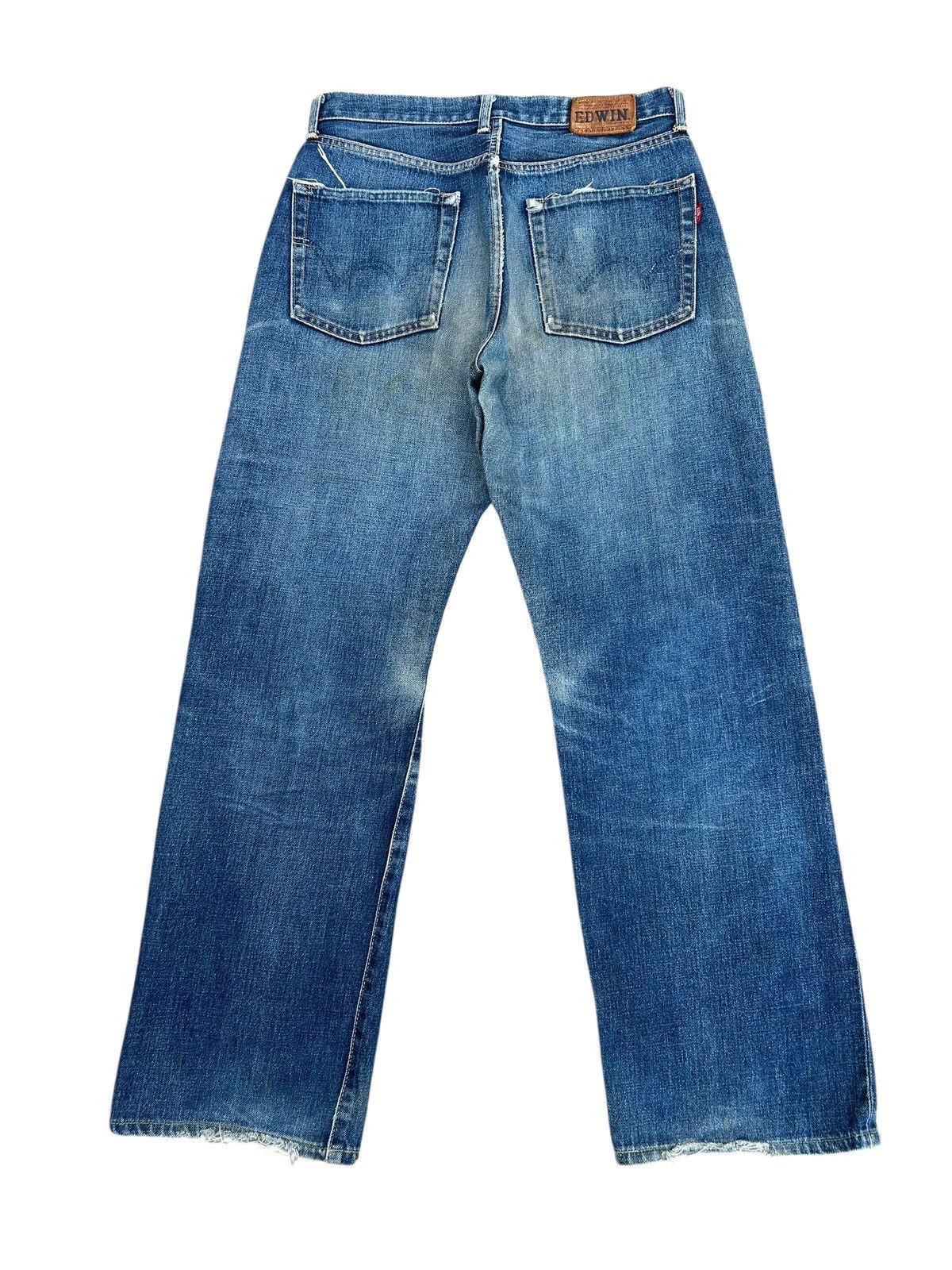 Kapital VINTAGE EDWIN 505XS SELVEDGE DISTRESSED DENIM JEANS Size US 30 / EU 46 - 13 Thumbnail