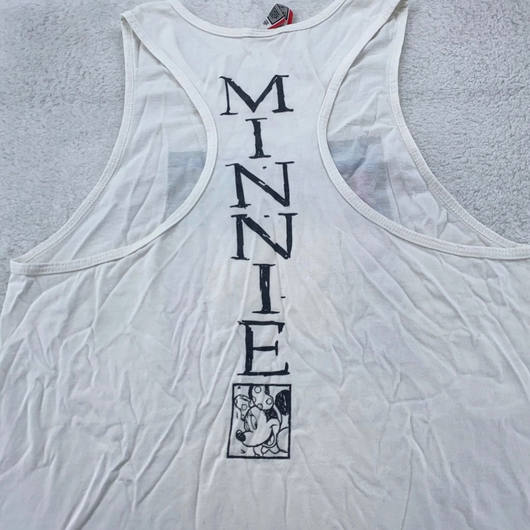 Disney VINTAGE Disney Minnie Mouse Shirt Womens Small 90s Tank Top White USA Font? Size S / US 4 / IT 40 - 3 Thumbnail