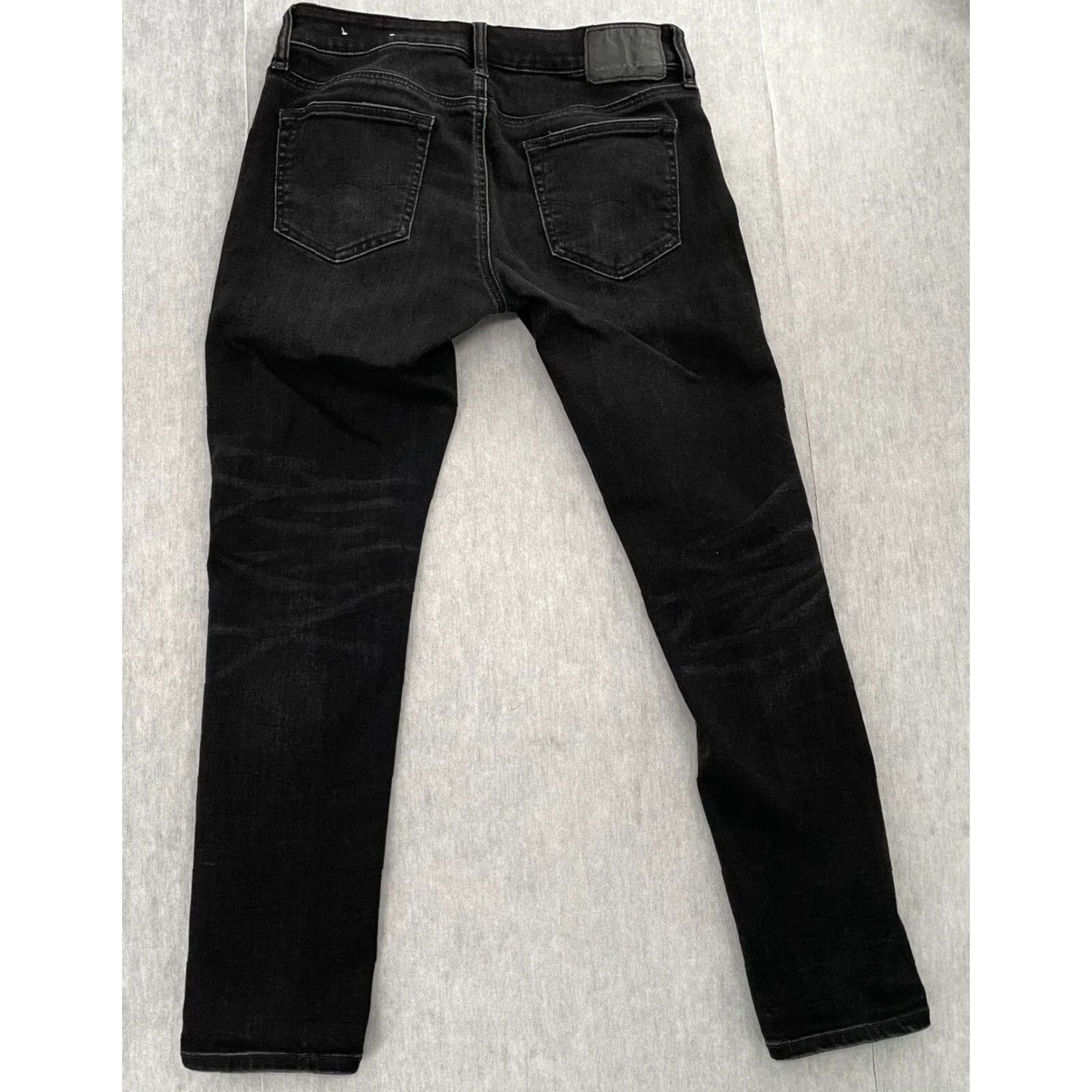 American Eagle Outfitters American Eagle Jeans Adult 30 Black Skinny Distressed Airflex Stretch Pants Mens Size US 30 / EU 46 - 2 Thumbnail