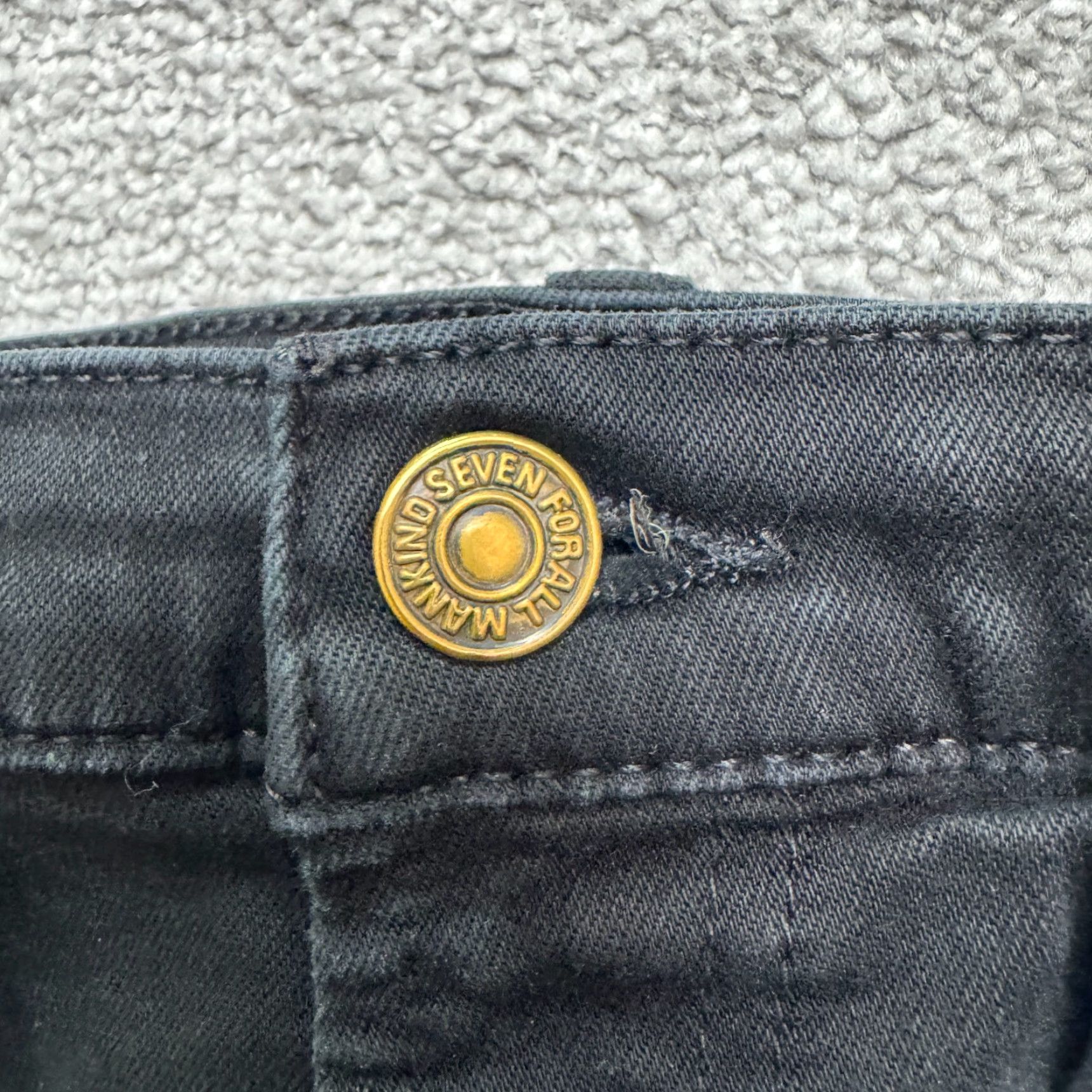7 For All Mankind 7 For All Mankind Gwenevere High Waist Skinny Jeans Women's 26 Black Denim Size 26" / US 2 / IT 38 - 3 Thumbnail