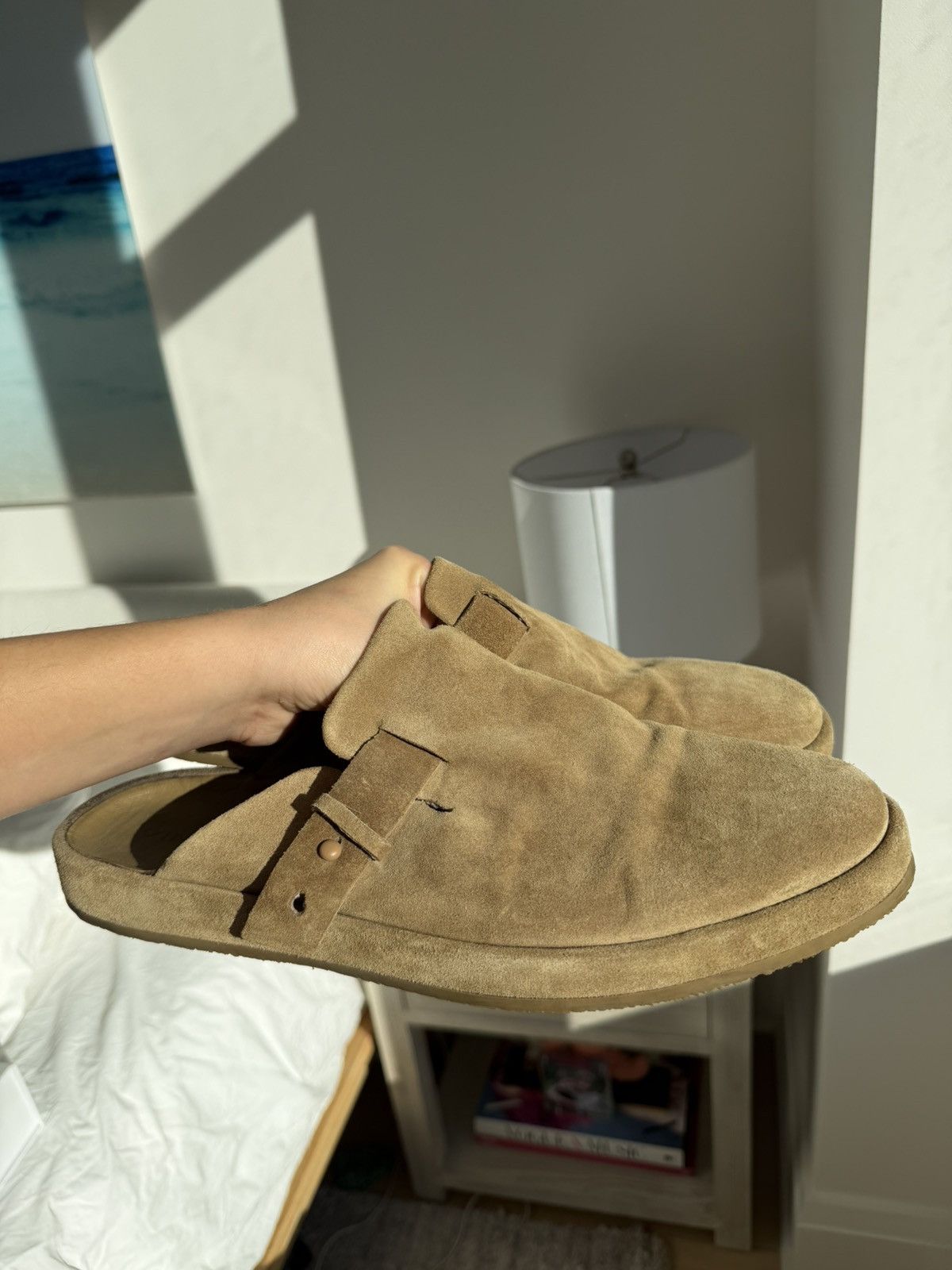 Vince Vince Beige Suede Slides Size 12 Size US 12 / EU 45 - 8 Thumbnail