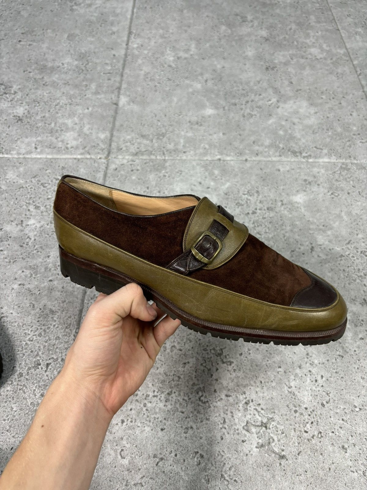 Gucci × Japanese Brand Old Money Leather Suede Hype Loafers Luxury 2000s Size US 10 / EU 43 - 6 Thumbnail