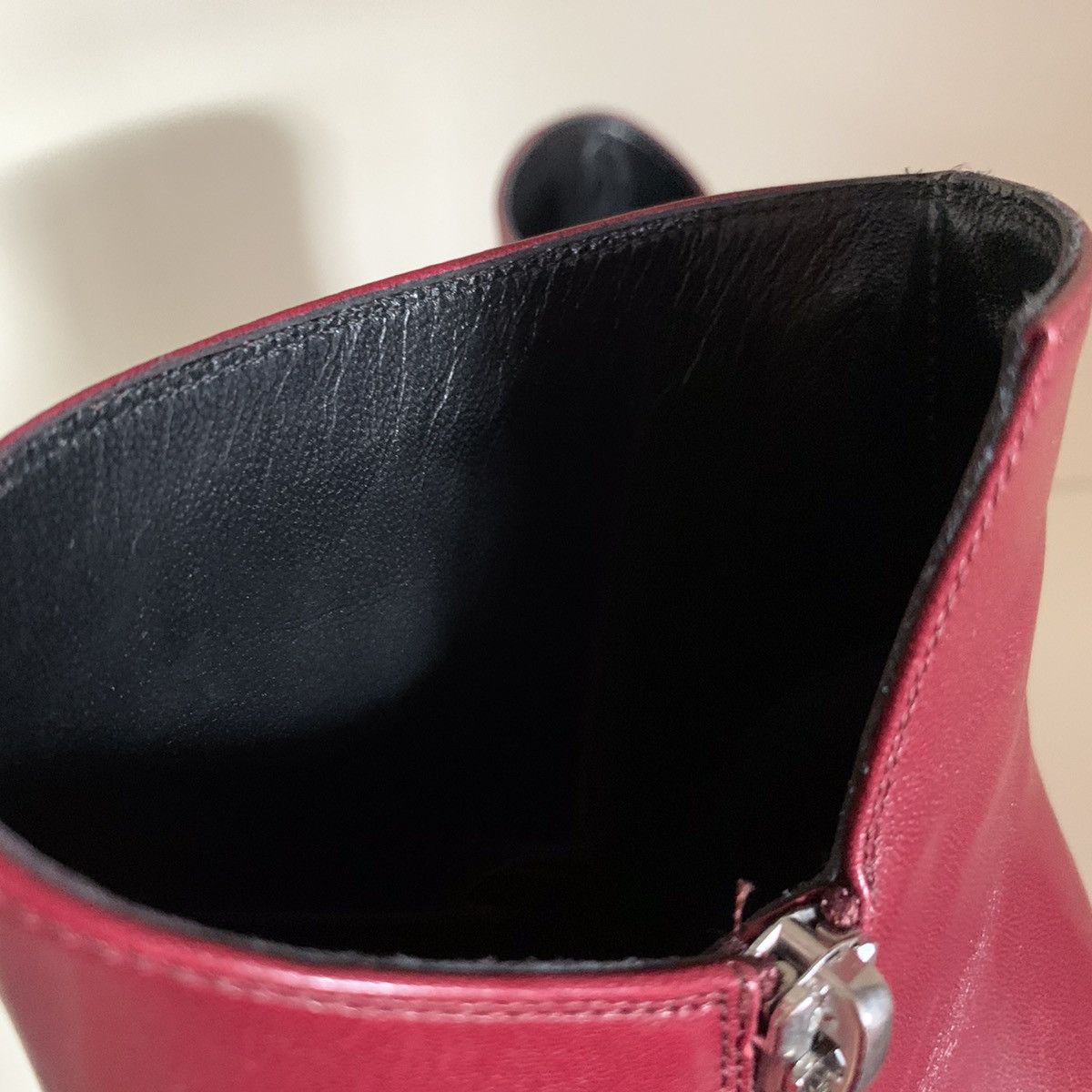 Saint Laurent Paris Burgundy leather zip up boots Size US 6 / IT 36 - 13 Thumbnail
