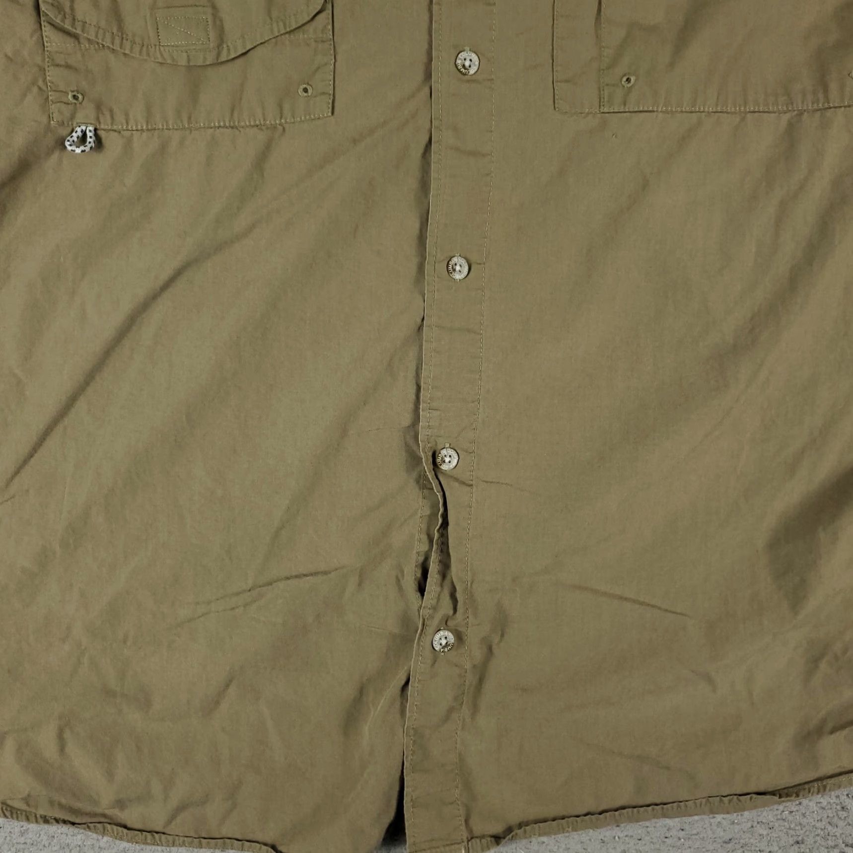 Vintage Columbia Shirt Mens 2XL Short Sleeve Button-Up Brown Cotton Blend PFG Size US XXL / EU 58 / 5 - 3 Thumbnail