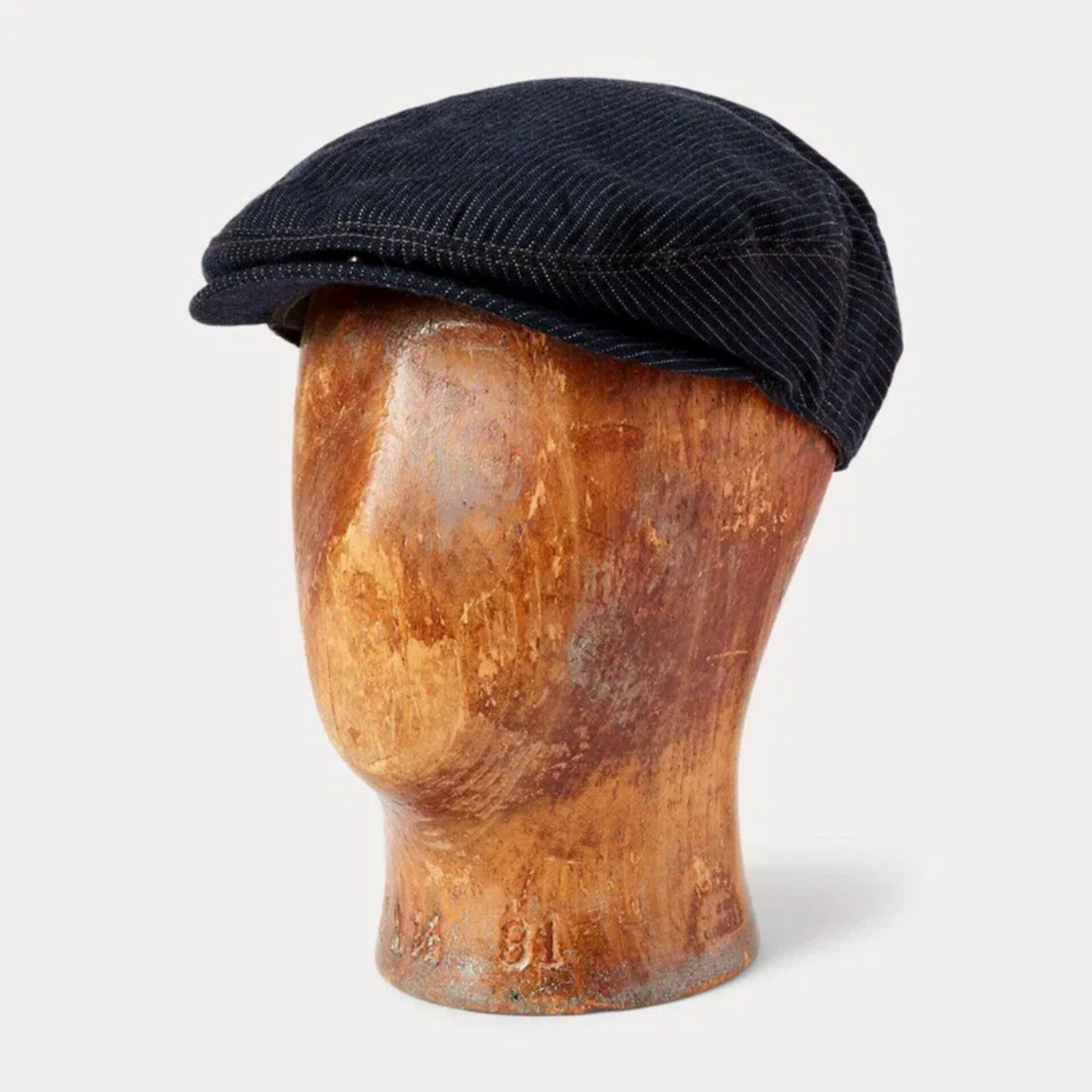 Double RL Striped Twill Driver's Cap RRL Newsboy Hat SMALL