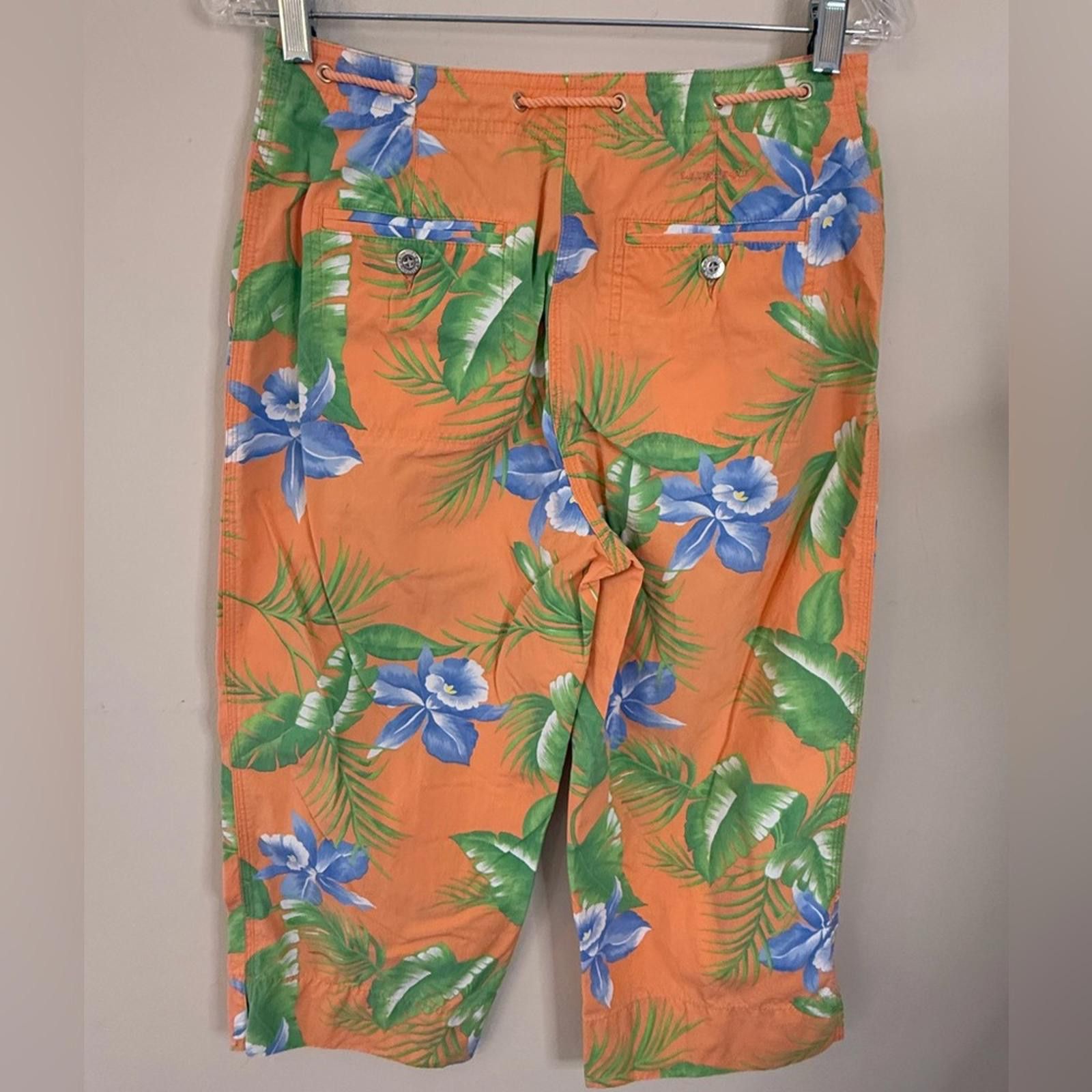 Lauren Ralph Lauren Lauren Ralph Lauren tropical crop pants floral palm SZ 6 Size 28" / US 6 / IT 42 - 5 Thumbnail