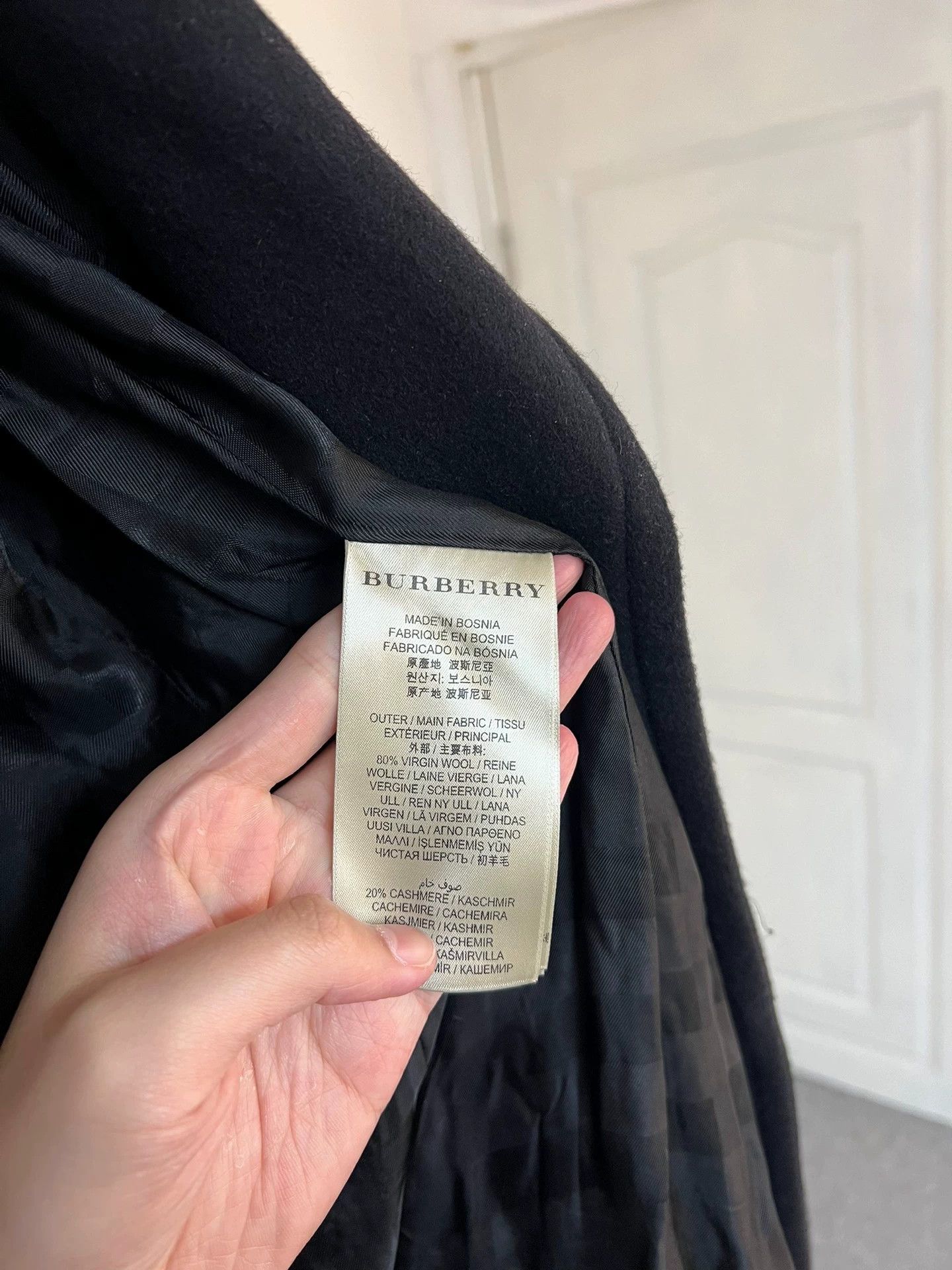 Burberry Burberry Court Leather-Button Padded Collar Wool Coat Size S / US 4 / IT 40 - 8 Thumbnail