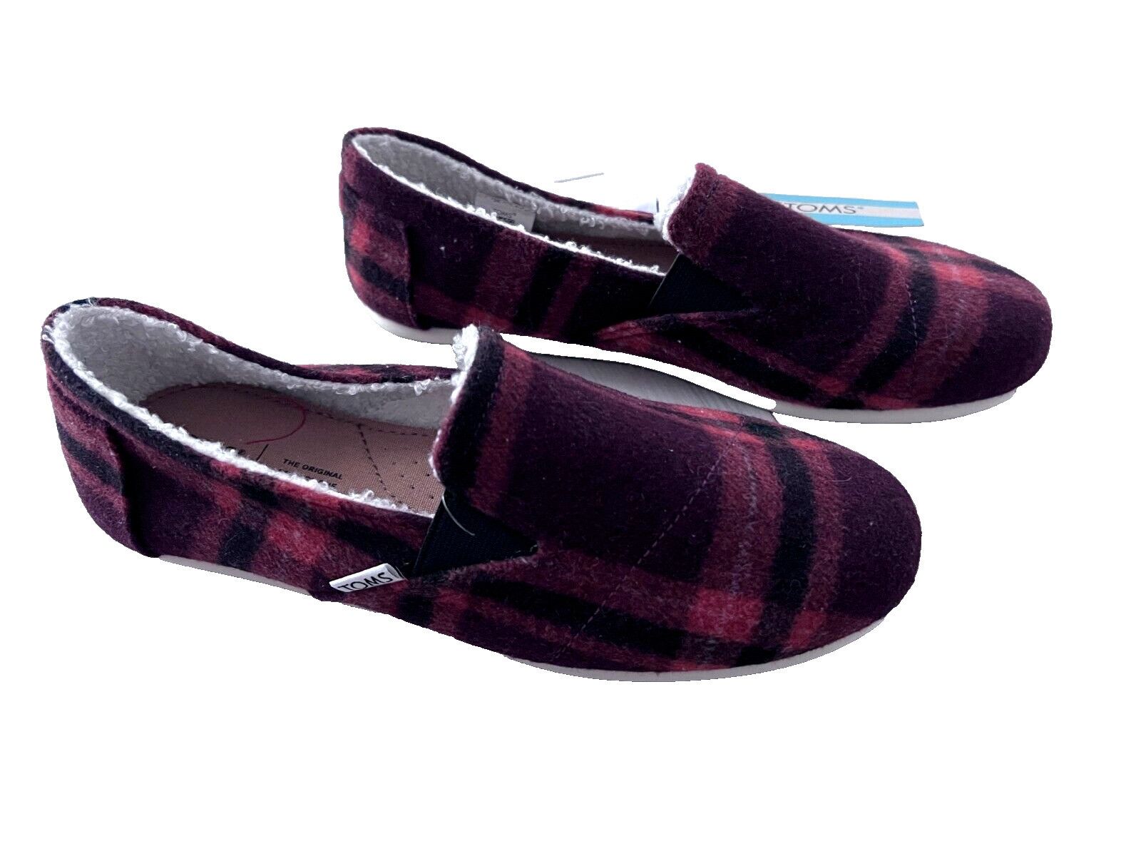 Toms Toms Plaid Redondo Loafer Flat Shoes Red Black ( 9 ) Size US 9 / IT 39 - 2 Thumbnail