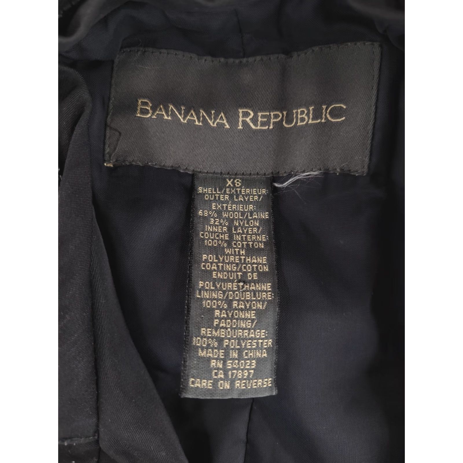 Banana Republic Banana Republic Coat Womens XS Black Trench Wool Blend Long Coat Mens? Size XS / US 0-2 / IT 36-38 - 4 Thumbnail